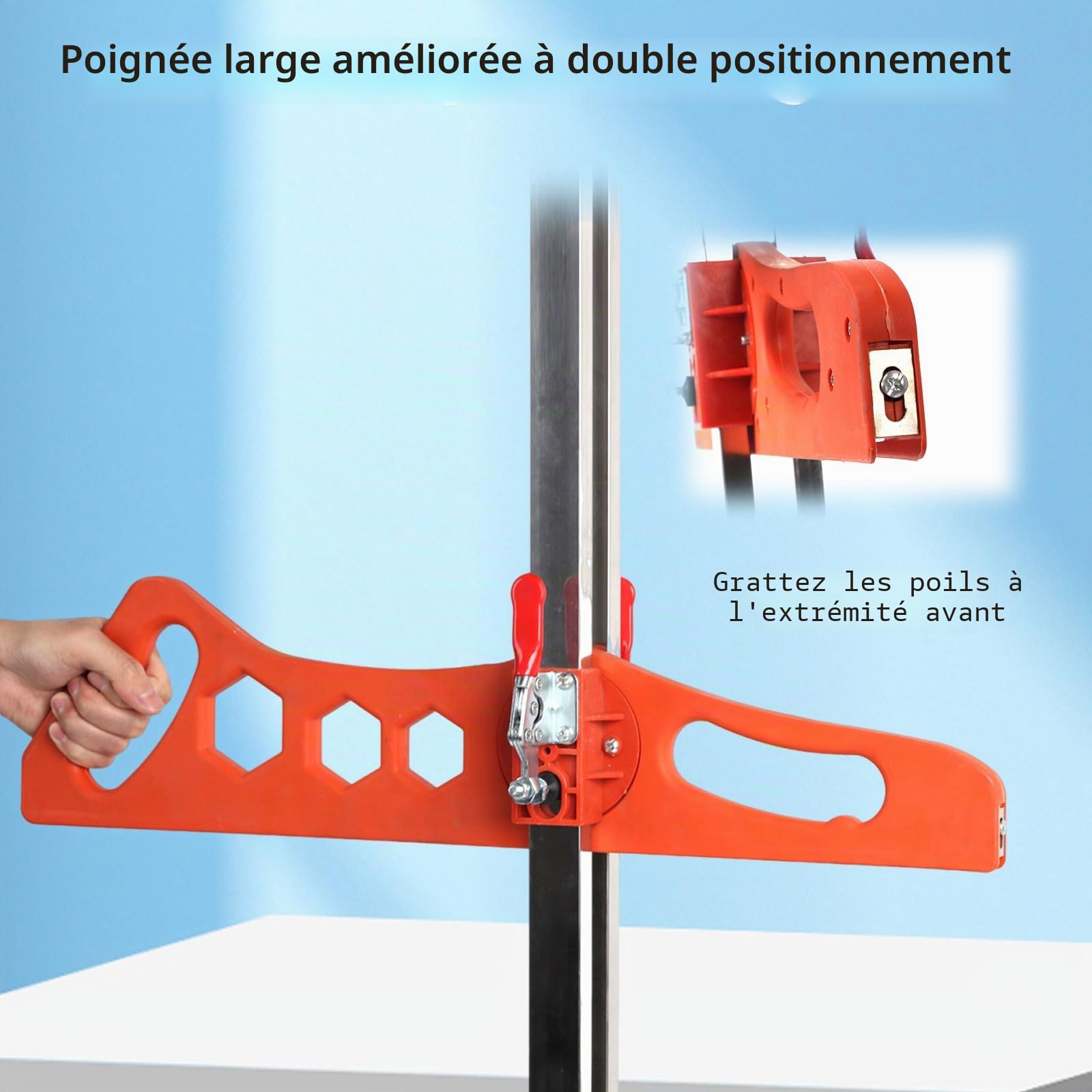 Outil de Coupe de Cloison SèChe,Coupe-Plaque de PlâTre Pliable Avec PoignéE Pivotante en Aluminium,Largeur de Coupe de 1.5 à 60 Cm,Pour Cloisons SèChes,Travail Du Bois et Bricolage