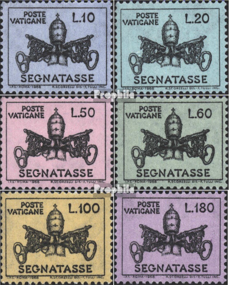 Prophila Collection Vatikanstadt Briefmarken P19-P24 Komplett – Postfrisch, MNH, 1968