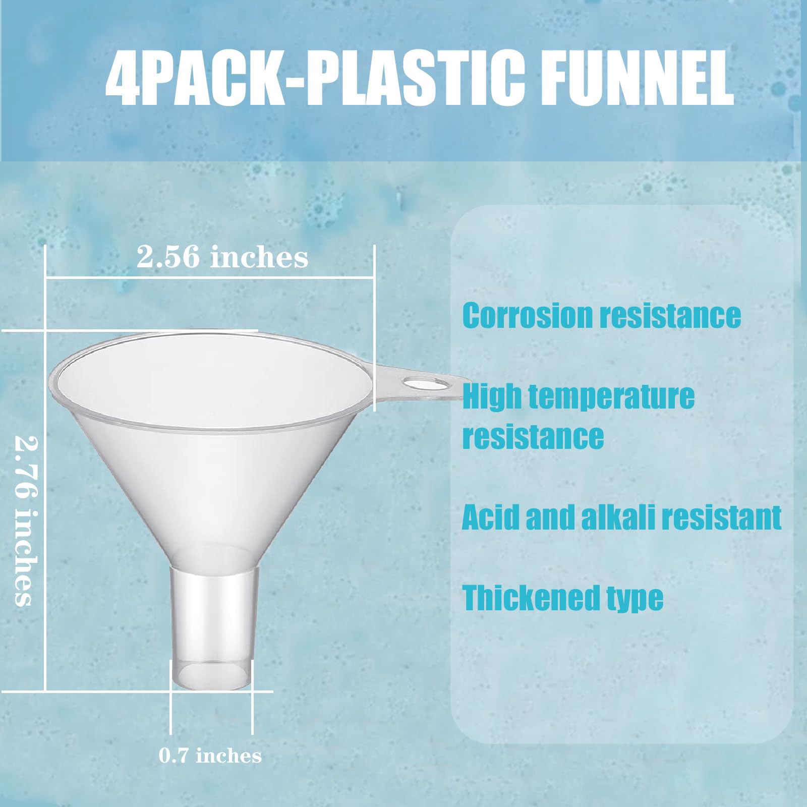 Mini Plastic Funnel for Filling Bottles,Small funnels for Filling Small Bottles for Filling Sand Water Powder Essential Oils Perfumes Kitchen Bath Garage,Wide Mouth Funnel