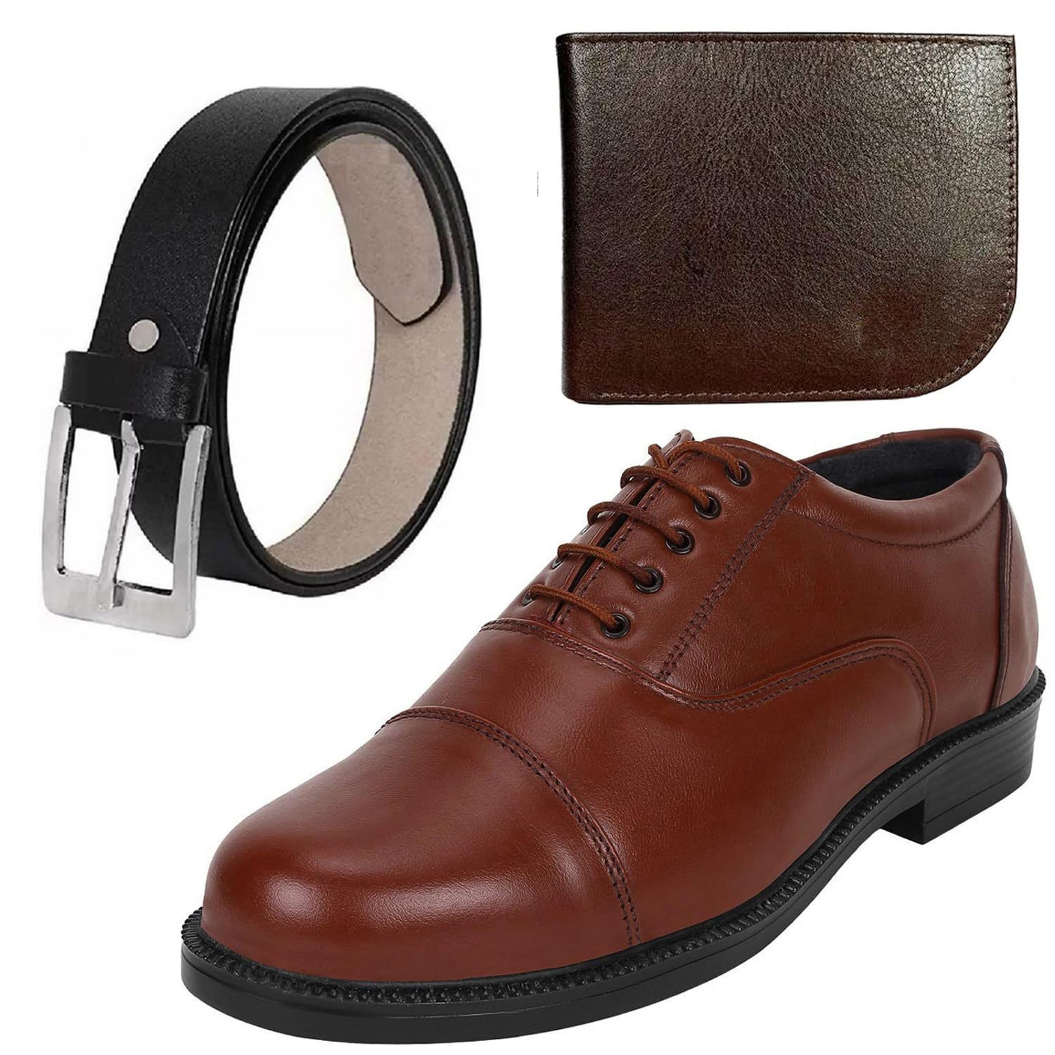 Relaxed Trendy Formal Shoes/Party Shoes/Shoes Combo with Free Wallet & Belt for Men and Boys -P1609-image-41