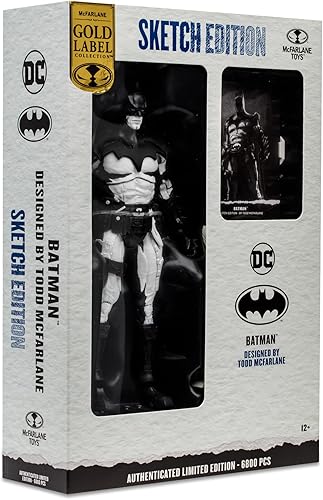 Miniatura 7 de McFarlane Toys DC Multiverse Batman - Figura a escala de 7 pulgadas, edición de artista de bocetos con accesorios exclusivos, ultra articulación,