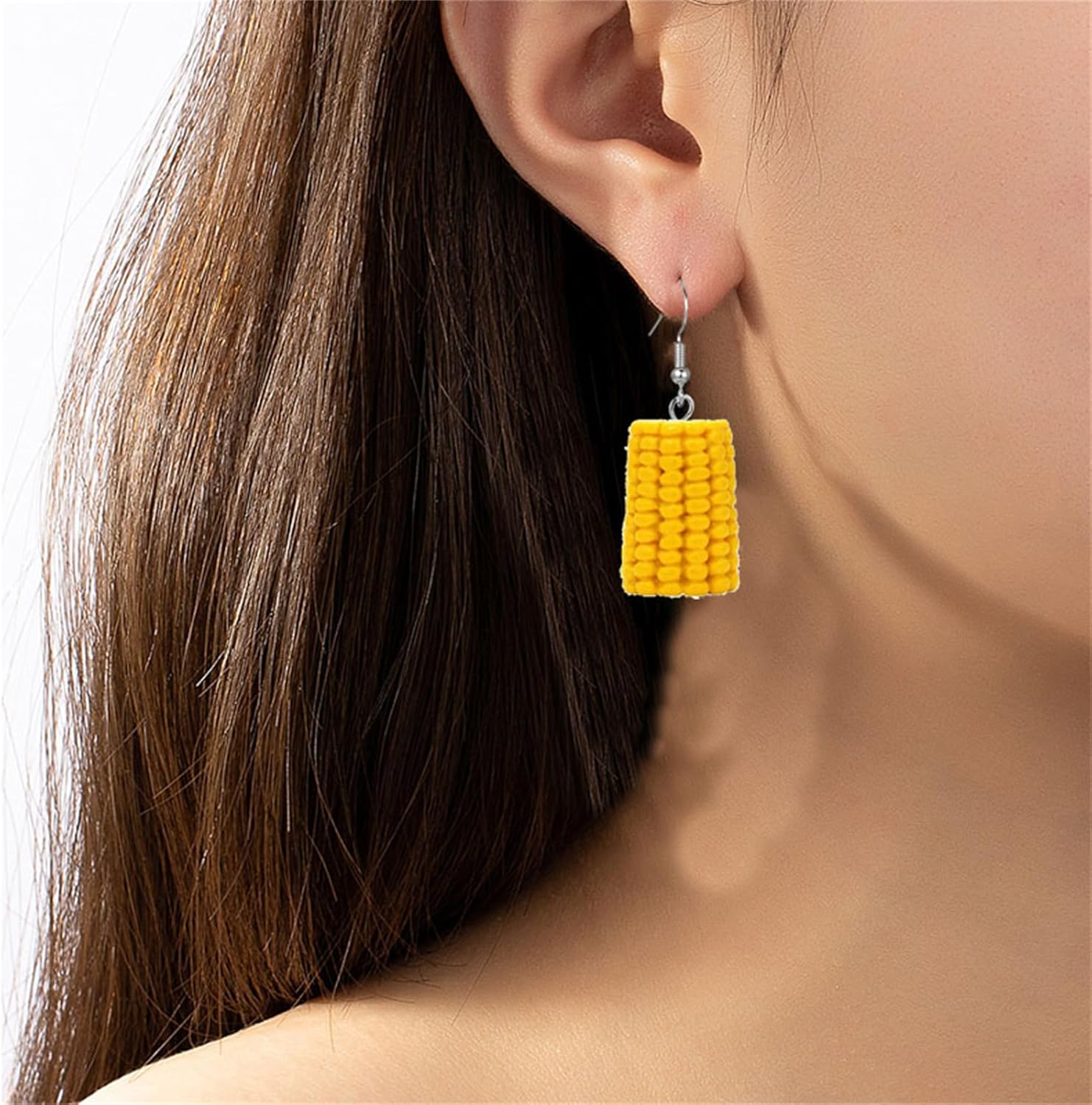 coadipress 2 Pairs Corn Earrings for Women Funny Creative Resin Corn Earrings Handmade Simulate Lifelike Corn Food Earrings 3D Candy Corn Earrings Thanksgiving Day Holiday Earrings Jewelry - Image 2
