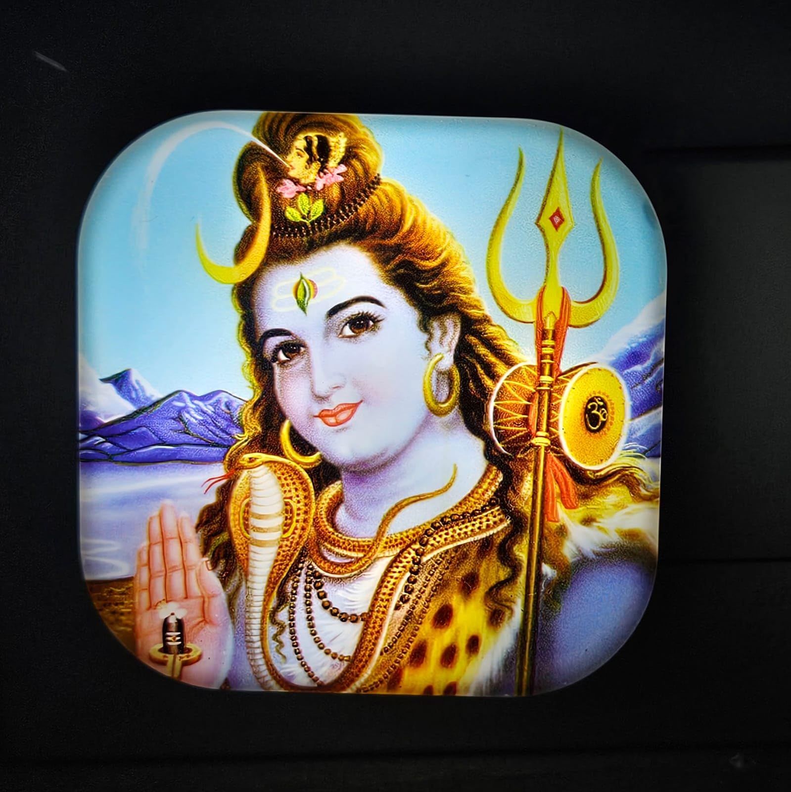 HOARD Lord Shiva Blessings 0.5W LED Plug-in Night Lamp for Pooja Room