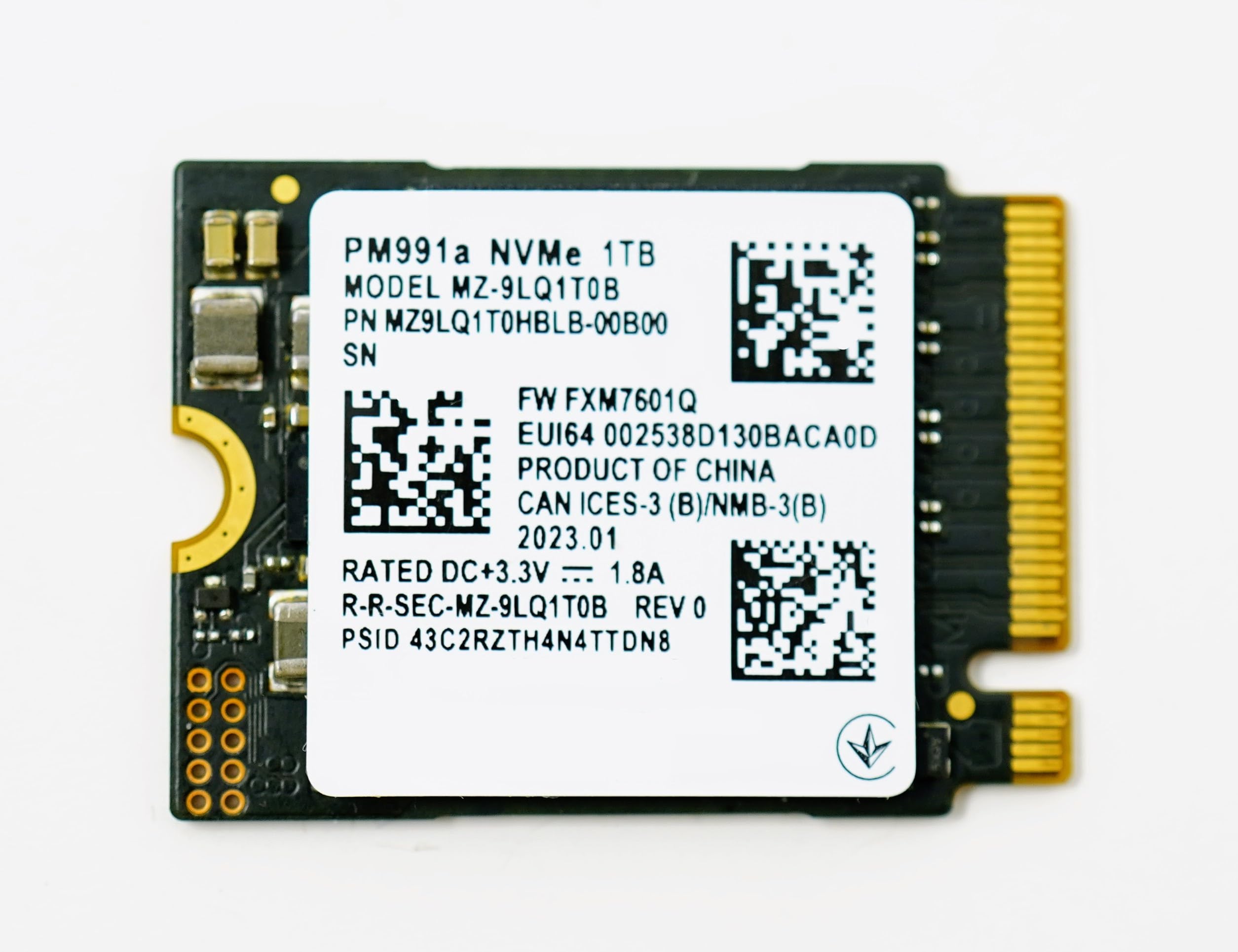 samsung m.2 ssd nvme 1TB 中古 1TB M.2 2230 NVMe PCIe SSD Gen 3.0x4 Single-Sided Drive