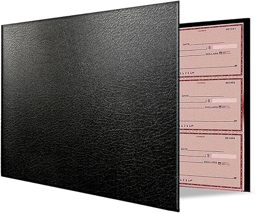 Miniatura 7 de Office Werks - Carpeta prémium de 7 anillos para cheques comerciales, capacidad de 600 cheques para hojas de 9 x 13 pulgadas, elegante funda de