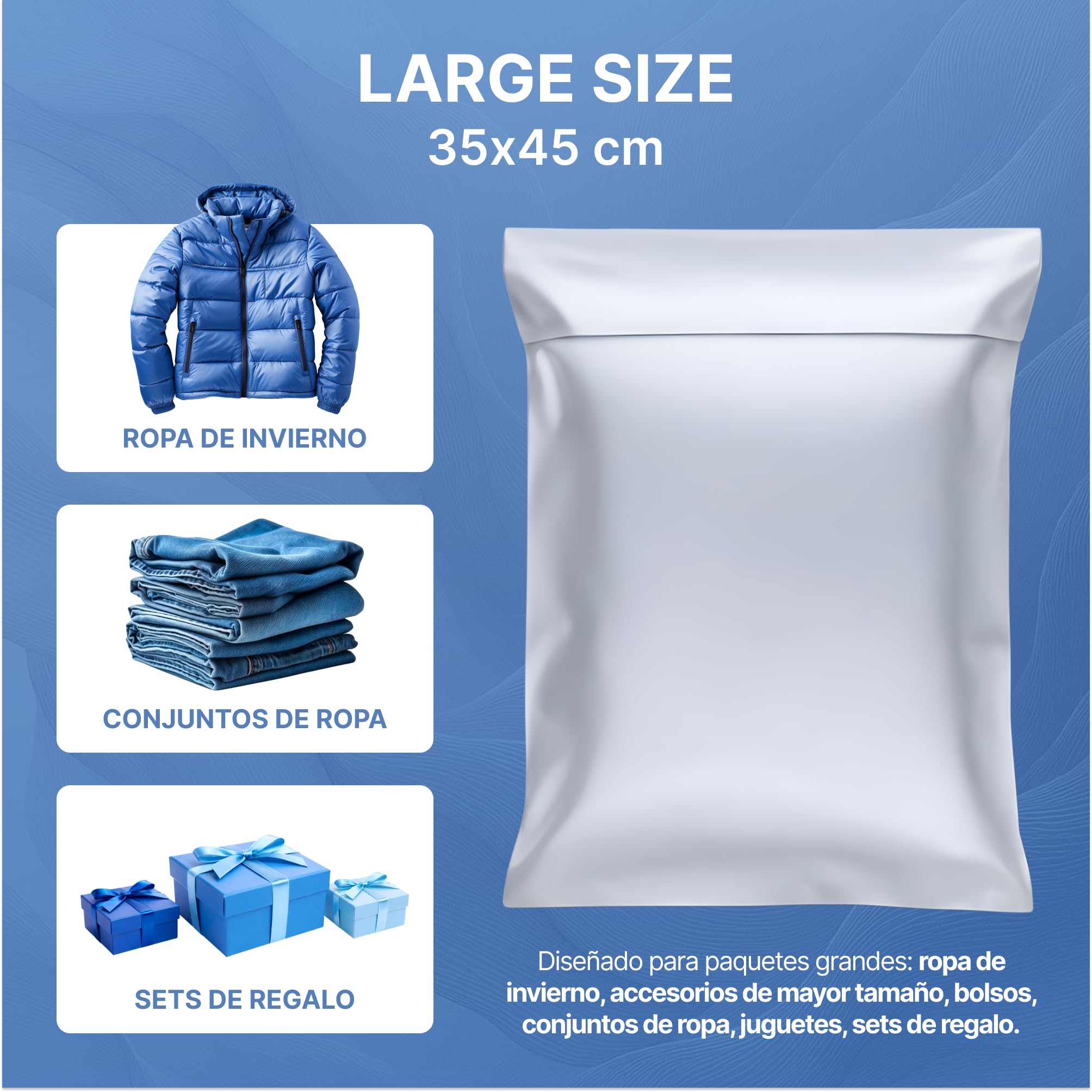 Pack de 30 bolsas para envíos 10S, 10M, 10L | Sobres de envío para ropa | Embalaje para paquetes Vinted, Wallapop y más | Bolsas resistentes para mensajería