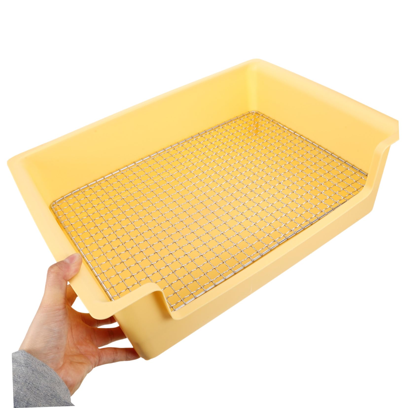 Gatuida Bac à Litière pour Lapin Et Petits Animaux Grille Amovible, Plastique Solide, Taille Moyenne, Cage Et Apprentissage, Convient pour Lapins, Cochons D’Inde Et Hamsters