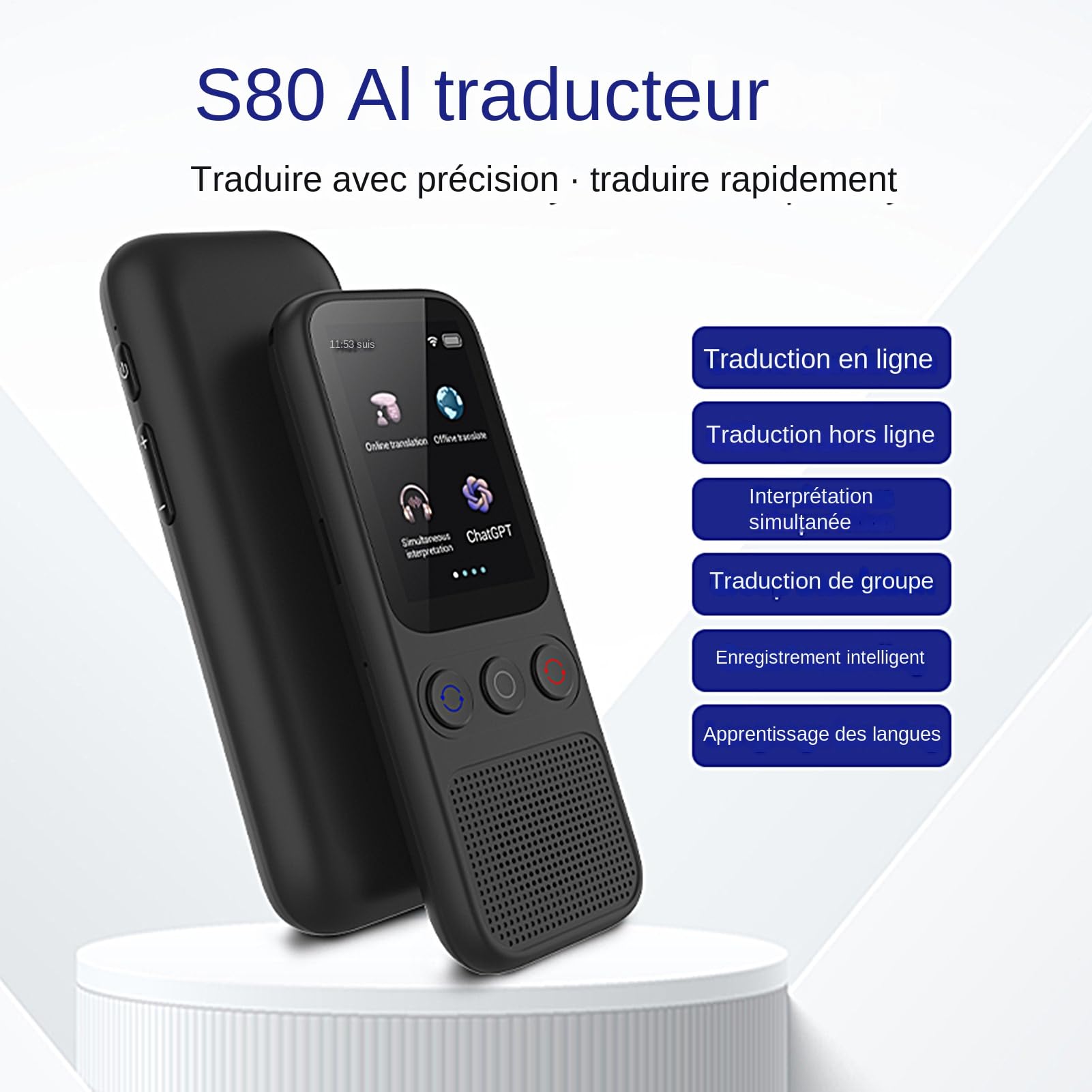 Dispositif de traducteur de langue - outil de traduction vocale