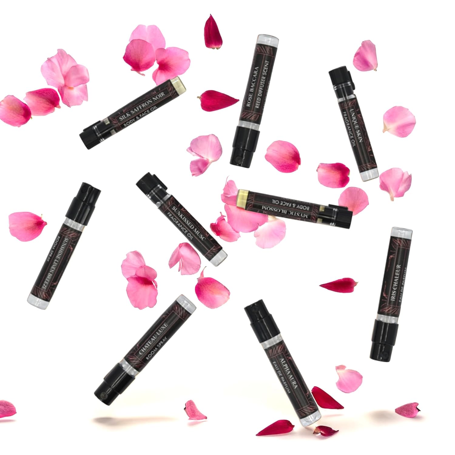 Explorer Sample Set | 9-Piece Perfume Gift Set | Discovery Kit with Eau de Parfum, Body Oils, & Home Fragrances | Try Before You Buy | Holiday Gift Set | Non-Irritating | Long-Lasting Scents