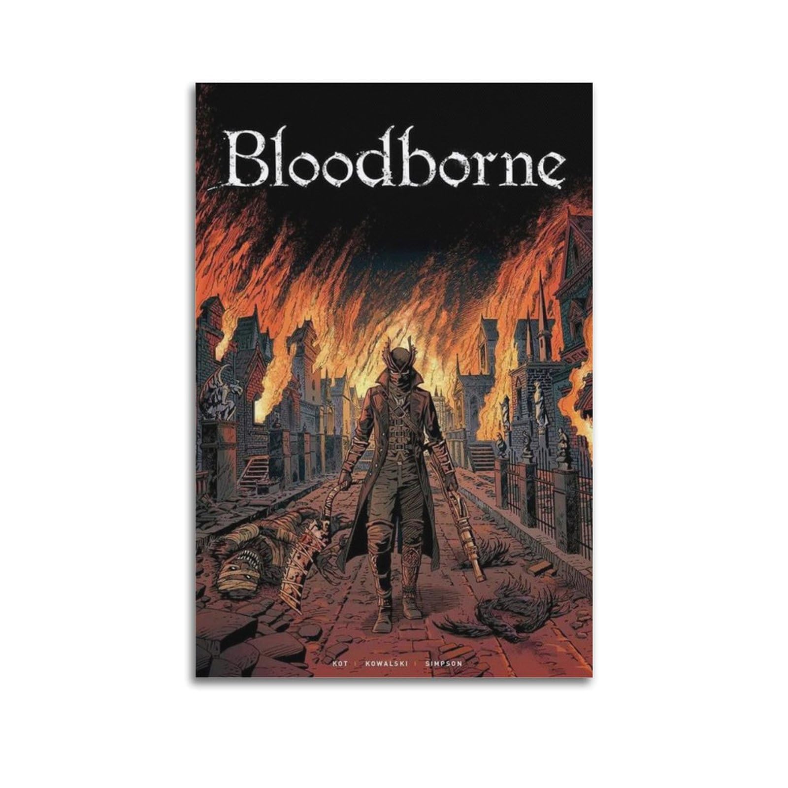 Tesuxyehh Unframe-Style Bloodborne Video Game Poster Poster Decorative Painting Canvas Wall Posters And Art Picture Print Modern Family Bedroom Decor Posters 20X30inch(50X75cm)