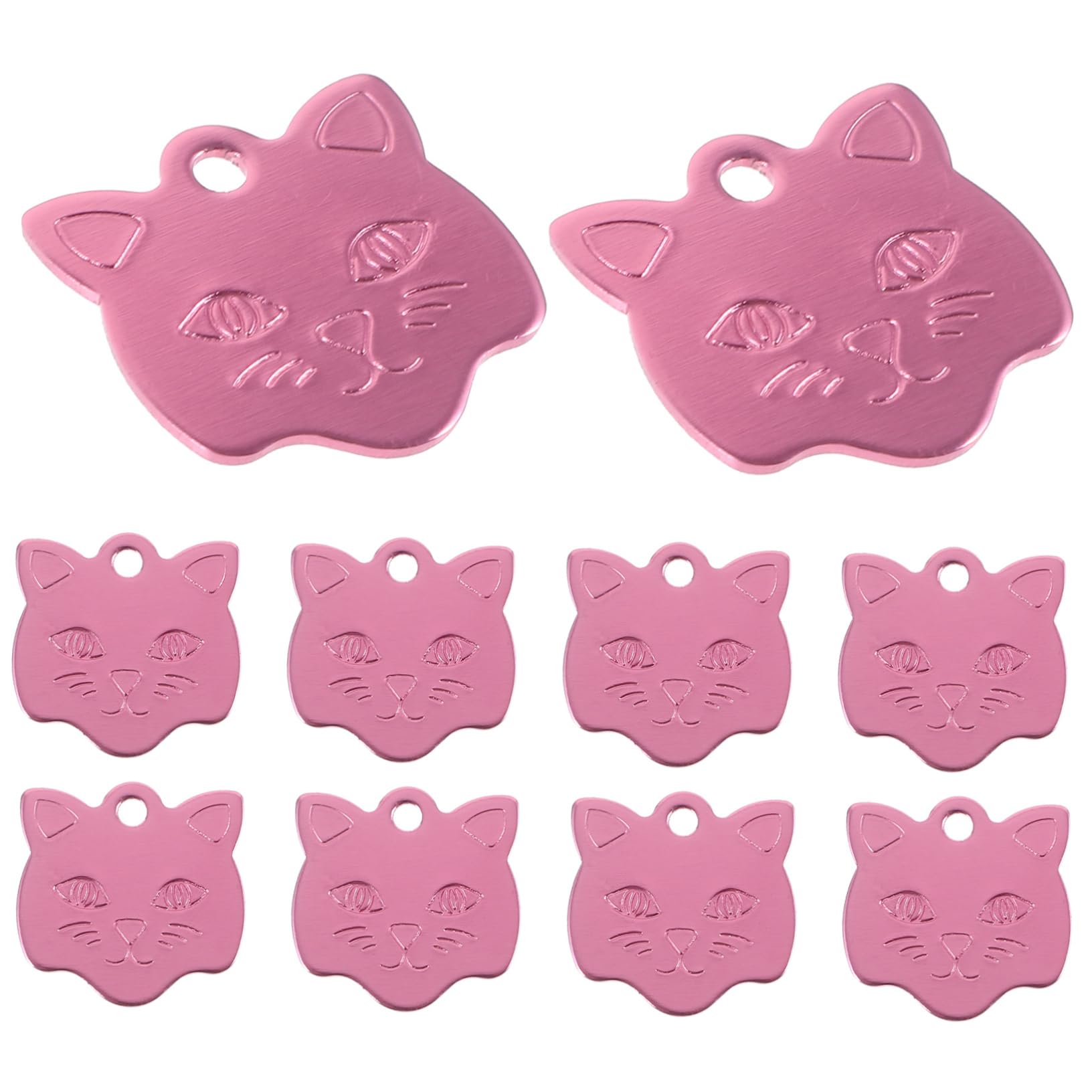 Toddmomy 50pezzi Targhette Forma Di Testa Di Gatto Per Cani Adorabili Etichette Per Da Collare Per Animali Domestici Di Accessori Decorativi Per Collari Di Cani e Gatti