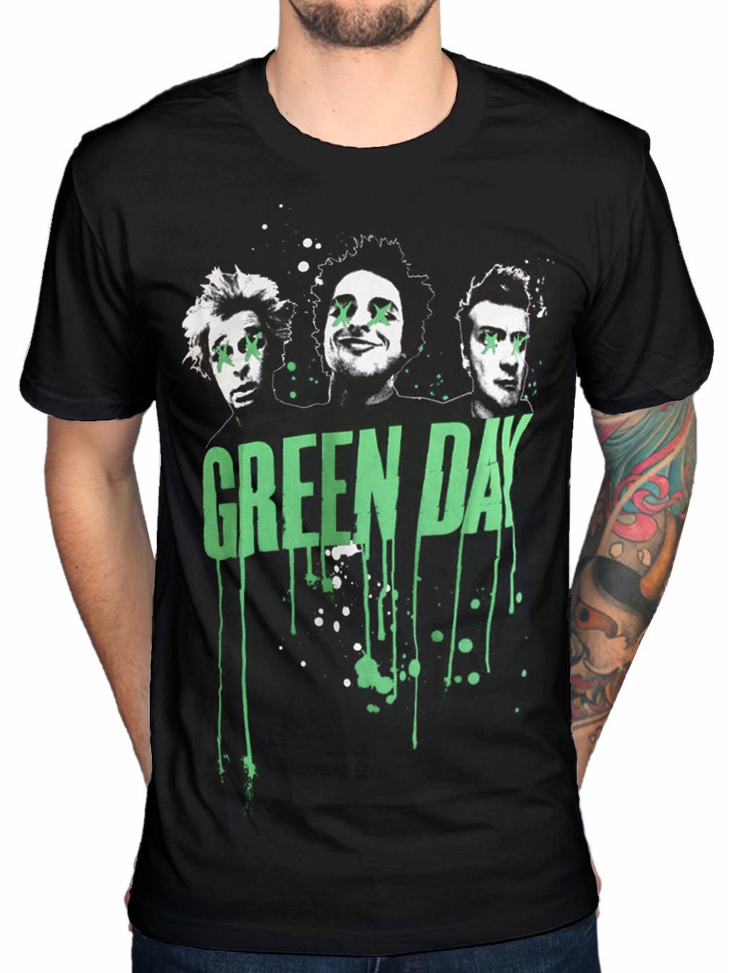 Green Day Men's Tee Shirt Official Merchandise Drips (XXLarge UK 44-46 EU112-117)