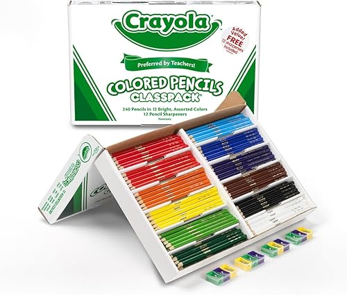 Miniatura 4 de Crayola paquete para clase con 240 unidades de lápices de colores, 12 colores surtidos (68 - 8024)
