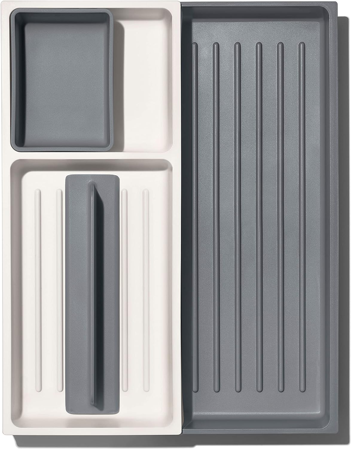 OXO Good Grips Drawer Expandable Kitchen Tool Organizer, White - Pack of 2 - Image 6