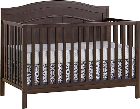 Oxford Baby Nolan 4-in-1 Convertible Baby Crib, Espresso Brown