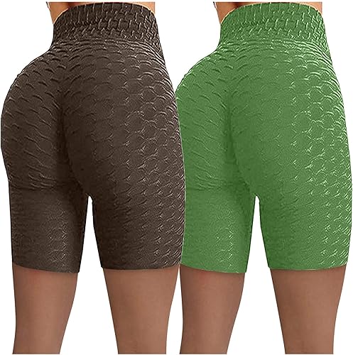 MNBCCXC Pantalones de ciclista para mujer pantalones cortos elásticos para correr fitness cintura alta yoga pantalones de baile