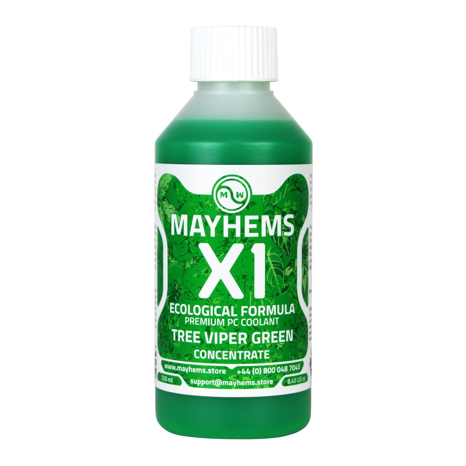 Mayhems - X1 Concentrate PC Coolant - Computer Water Cooling Fluid - Liquid Cooling, Eco Friendly Series, 250 ml, Tree Viper Green
