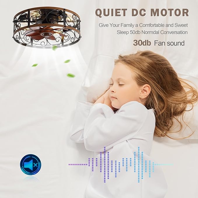 Ventilador de Techo 18" Con Luz y Control Remoto 6 Velocidad miniatura 8