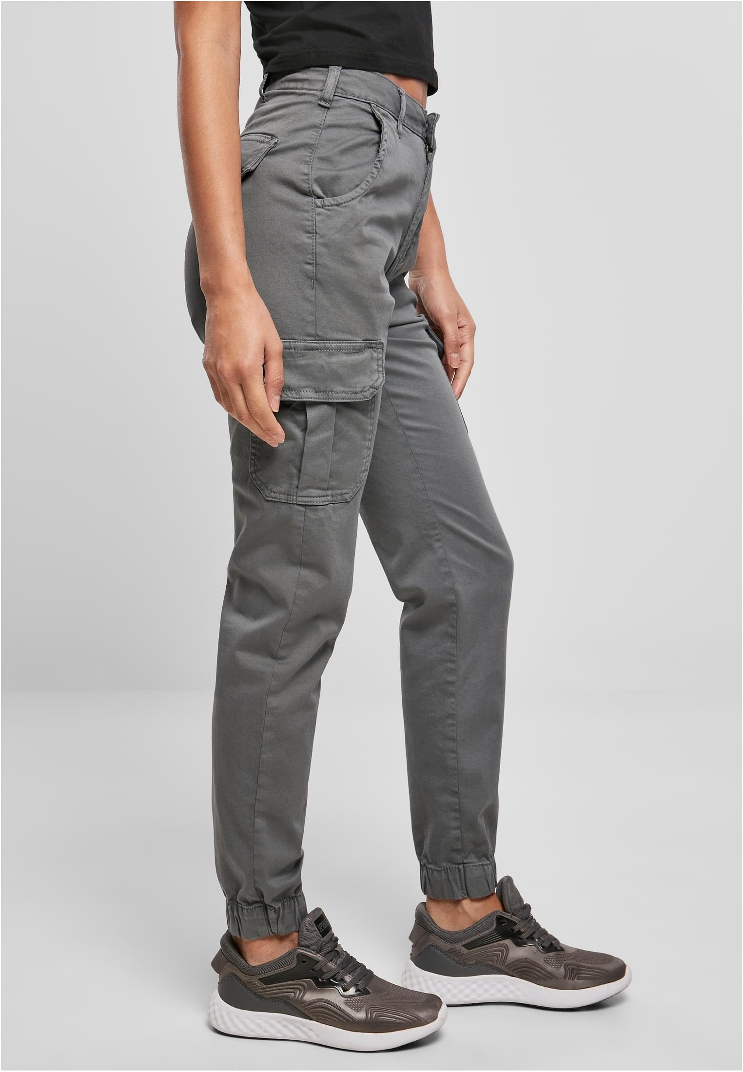 Urban Classics Damen Ladies High Waist Cargo Pants