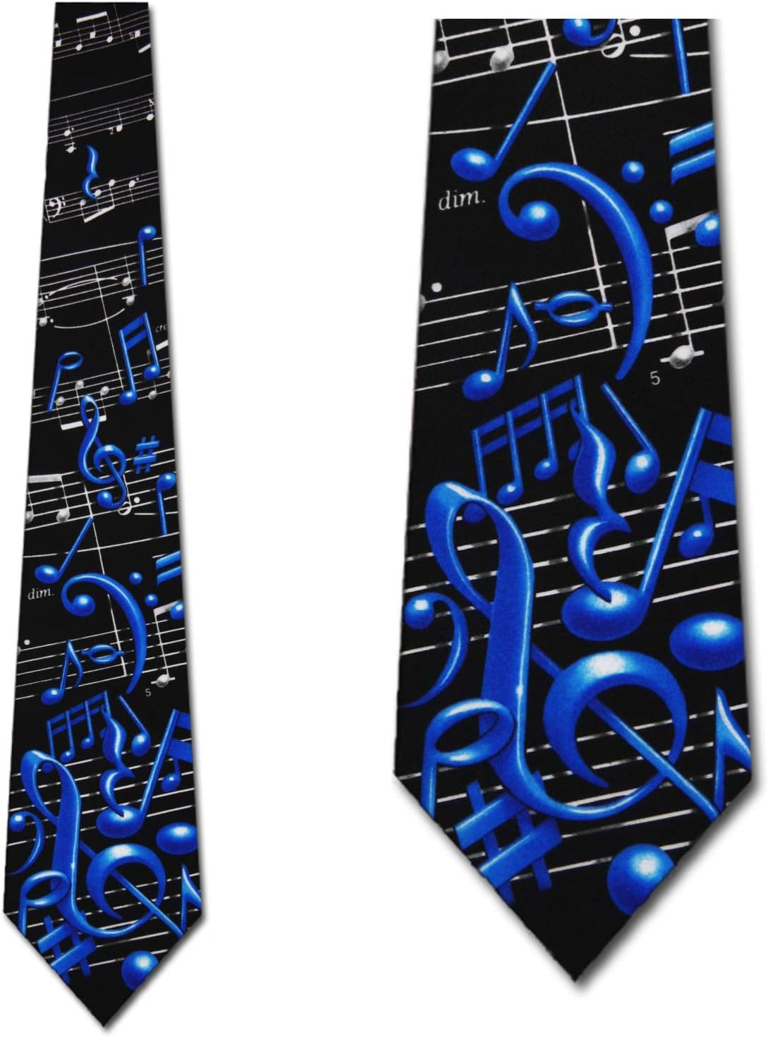 Three Rooker Mens Muscial Notes tie Mens Music Neckties