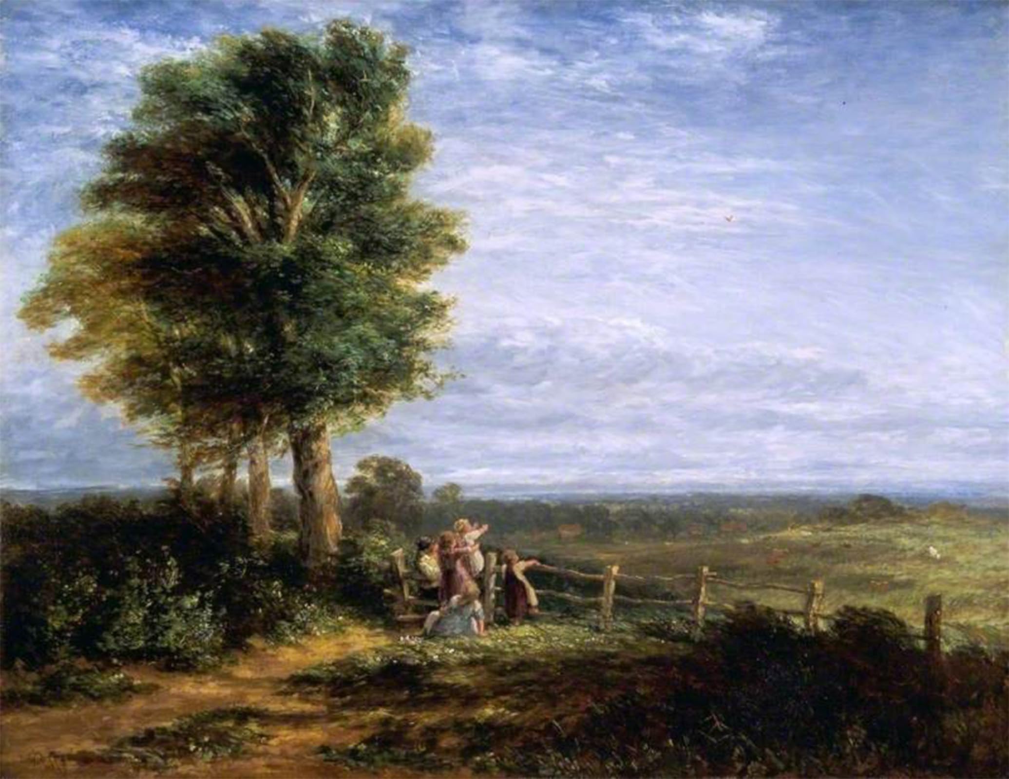 ARTXLXXBN Famous Print Painting Colorful Art Print the Skylark by David Cox Canvas Art Decorations for Home Decor 60x90cm