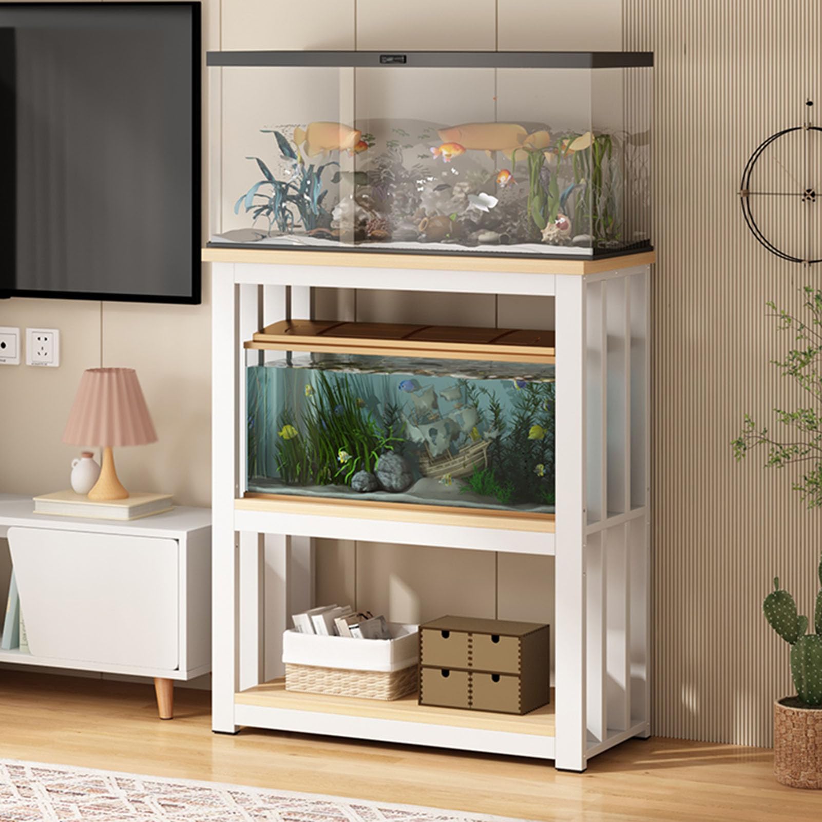 Étagère et terrarium multifonctionnels pour décorer un salon ou un bureau
