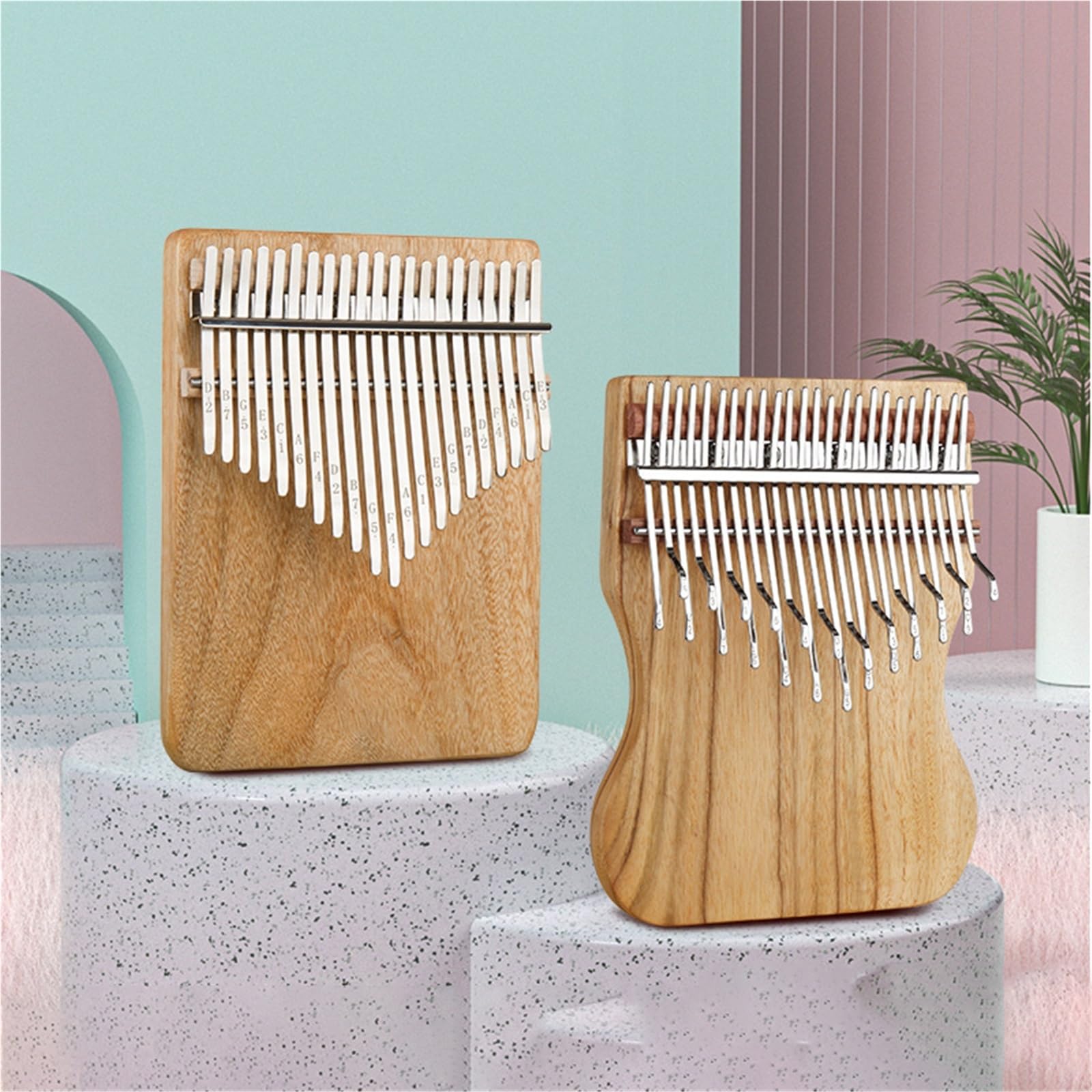 Kciuk fortepian kciuk fortepian kalimba 21/24 nuty przenośny instrument dla początkujących (24 klawisze)