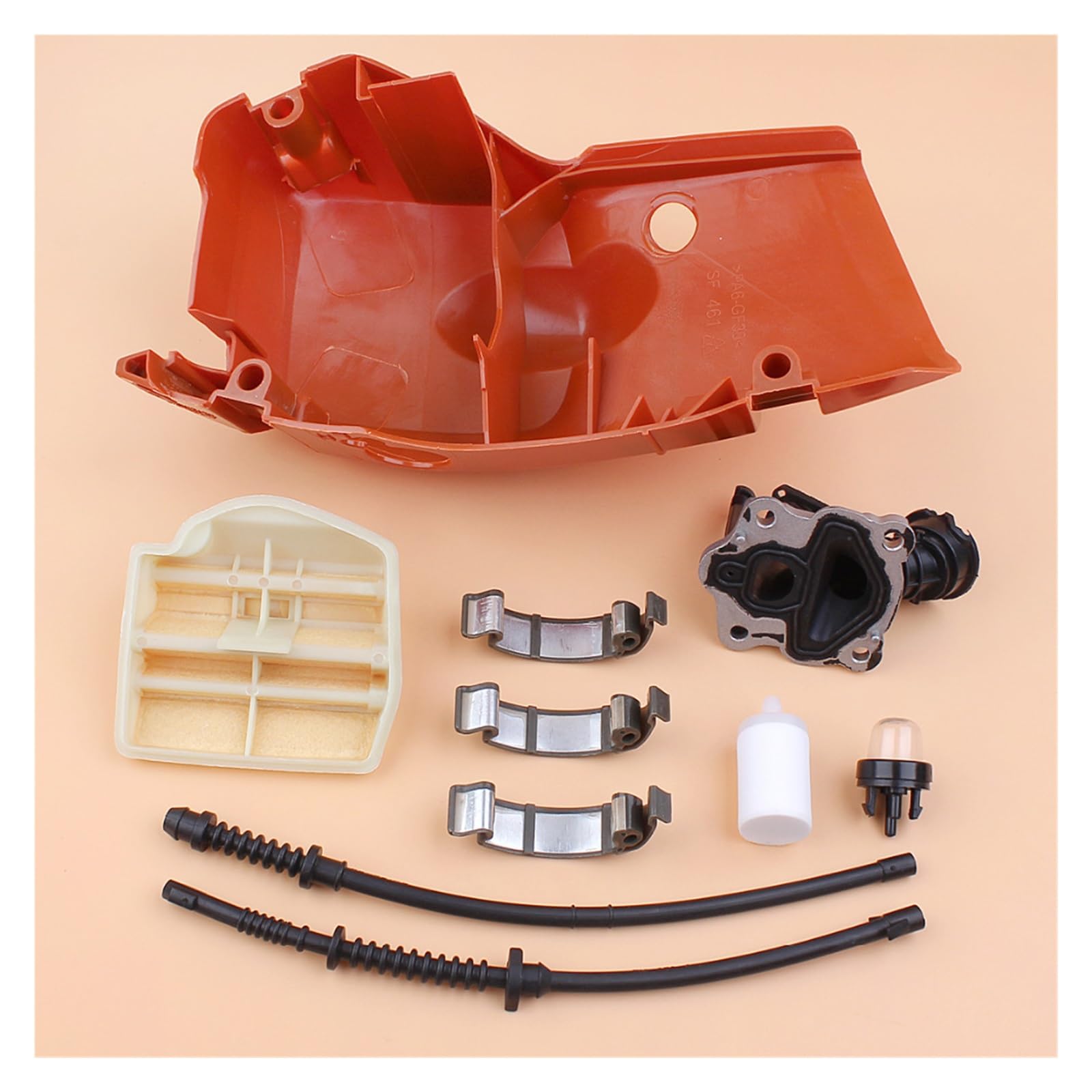 Kit de filtro de aire del colector de admisión del Clip de la cubierta superior del cilindro for reemplazo de motosierra de gasolina Husqvarna 445 E 445e 450 450e