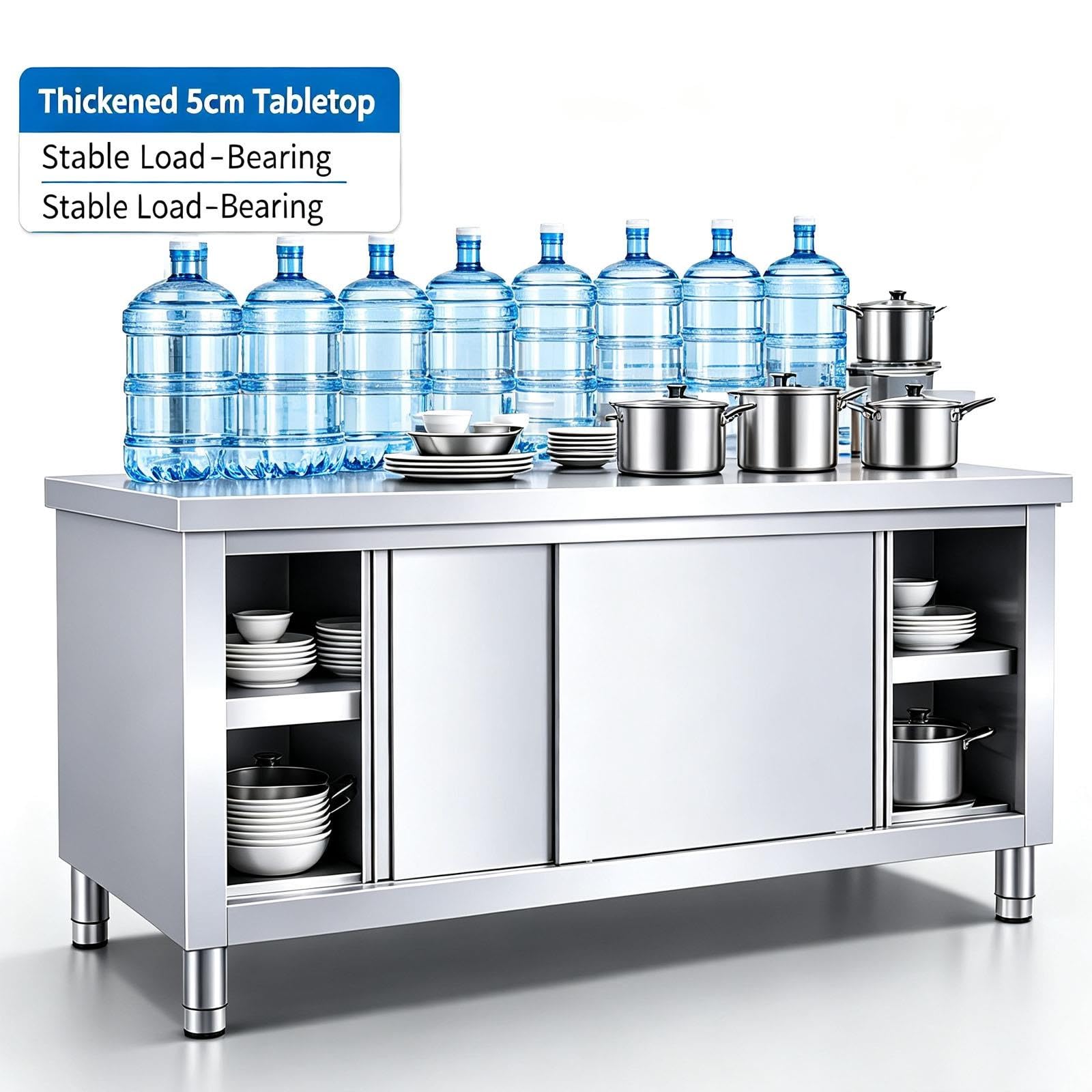 Tavolo Acciaio Inox, Mensole Cucina, Piano di Lavoro Cucina