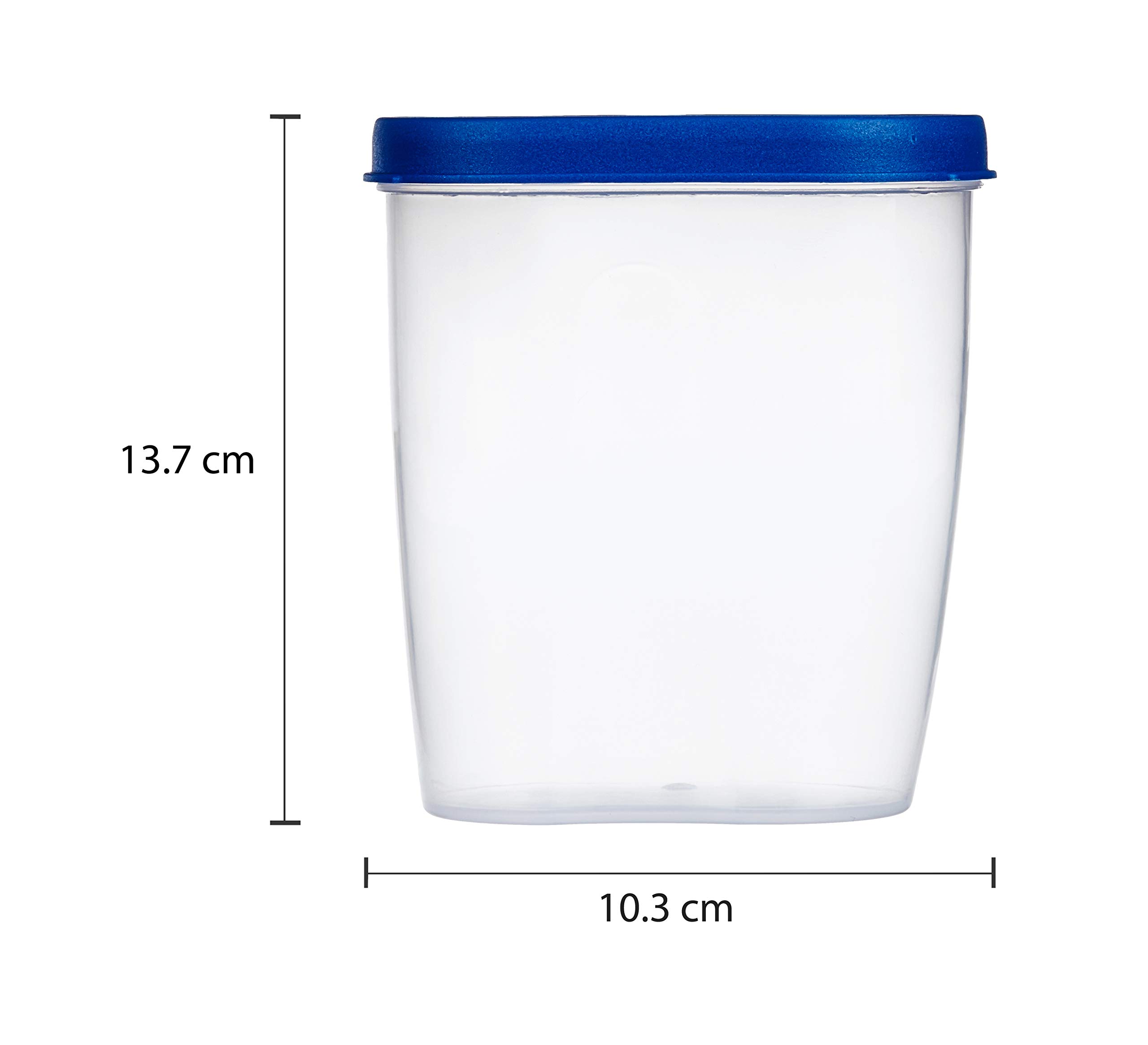 Amazon Brand - Solimo Set of 3 Grocery Jar (450ml), Blue 3