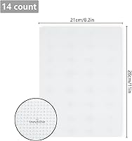 Vista 2 de 12 hojas de lona de plástico de malla de 8.2 x 11 pulgadas, 14 unidades de lienzos de plástico para bordados, manualidades de hilo acrílico