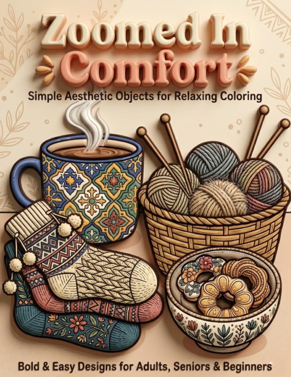 Zoomed In Comfort: 50 Bold and Easy Designs of Simple Aesthetic Objects for Adults, Seniors, and Beginners to Find Stress Relief and Mindful ... (The Bold & Easy Cozy Collection)