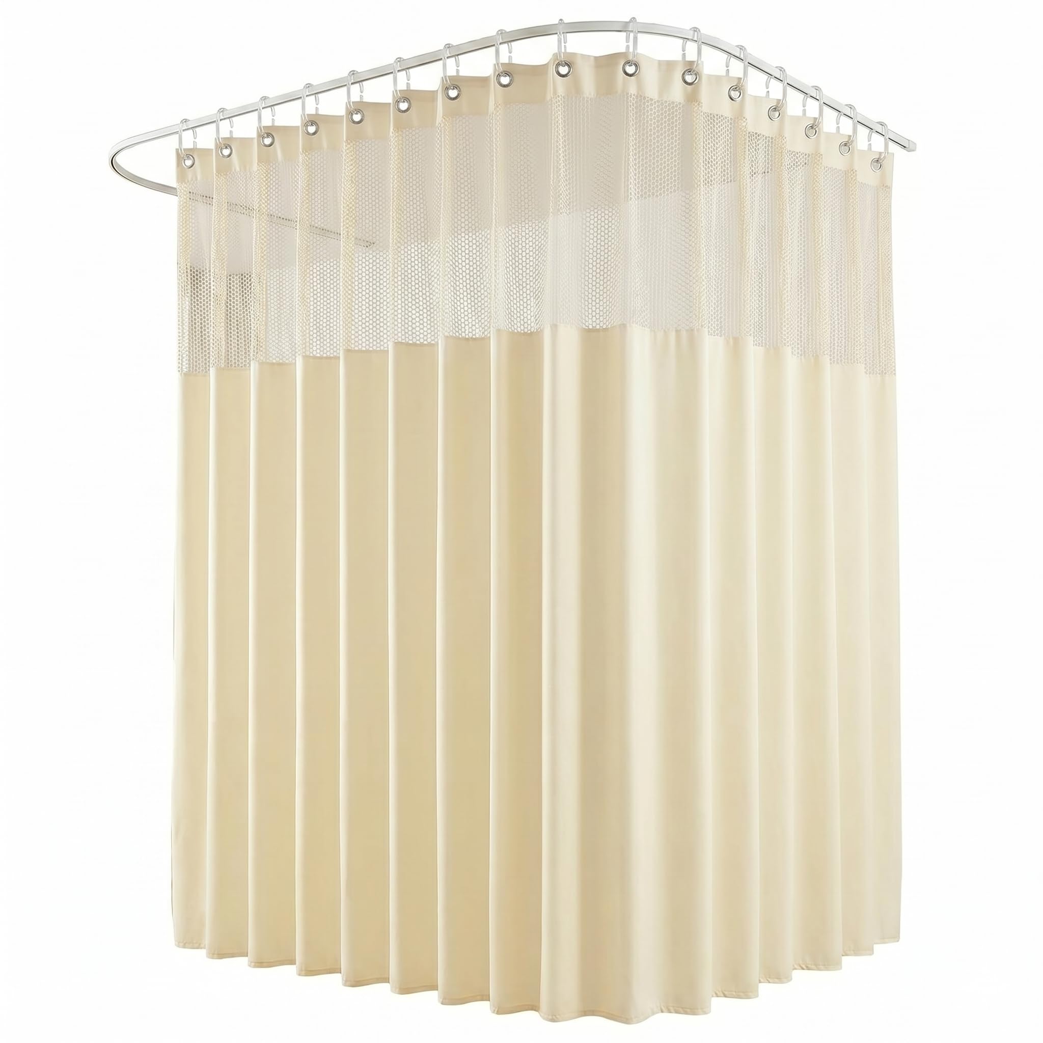 Dr. BOHRRAS Polyester Hospital Partition Semi Sheer Curtains 7 Feet Height Waterproof With Eyelets And C Hooks For Clinics, Icu, Wards, Hospital (Medical Blue, Waves, 4 Ft (W) X 7 Ft (H))