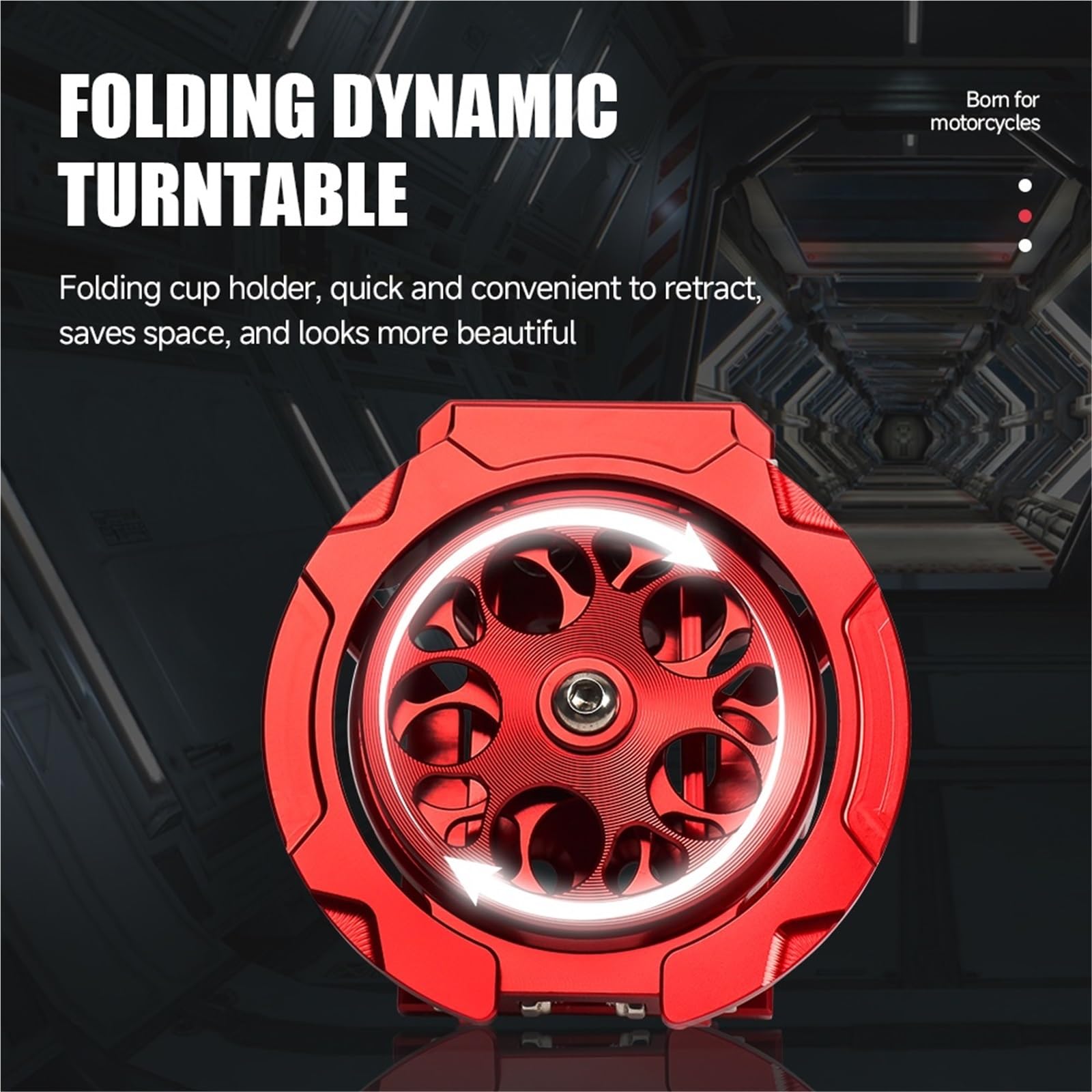 Uchwyt na Bidon Pasuje do motocykli VSTROM 650 1050 1000 800 DL650 DL1000 Uchwyt na kubek na wodę, składany stojak na napoje, CNC, aluminiowy(Red)