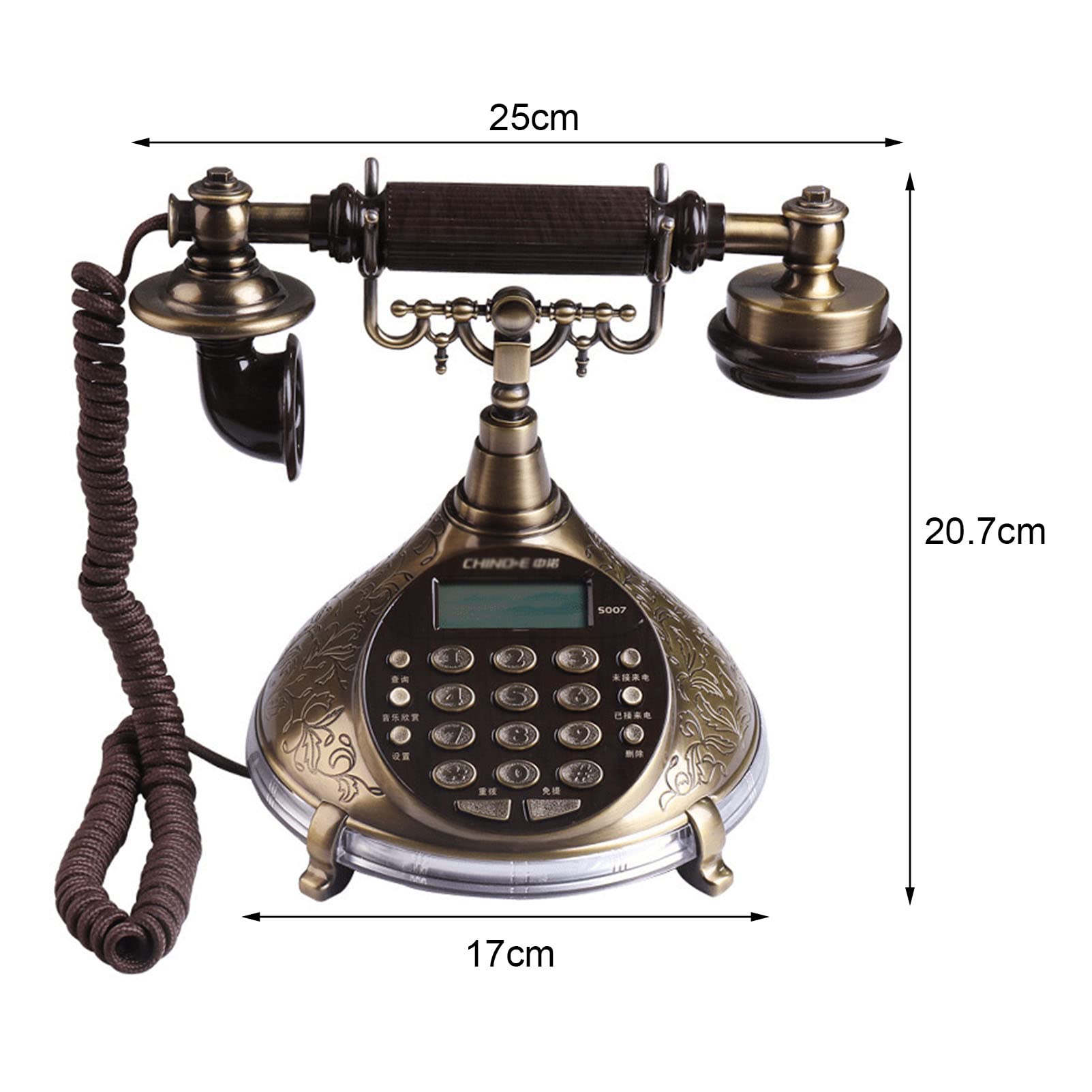 Telefoni rotativi per Telefono Fisso Telefono retrò Telefoni Domestici Vecchio Stile con suoneria Meccanica e Funzione Altoparlante