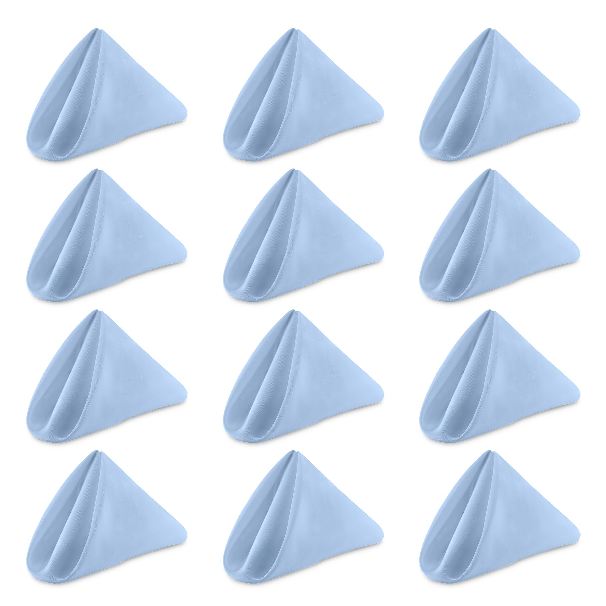 WedDecor Cloth Napkins 20 x 20 Inch 100% Polyester Baby Blue, 20pcs — image 1