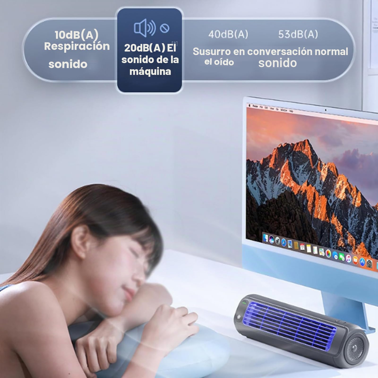 Shirem Cooling Ace, Relaxix Cooling Ace, Outfany Cooling Ace, Ventilador De Refrigeración De Aire Acondicionado Portátil Silencioso Con 3 Velocidades, Para Dormitorio/oficina/cocina,Black