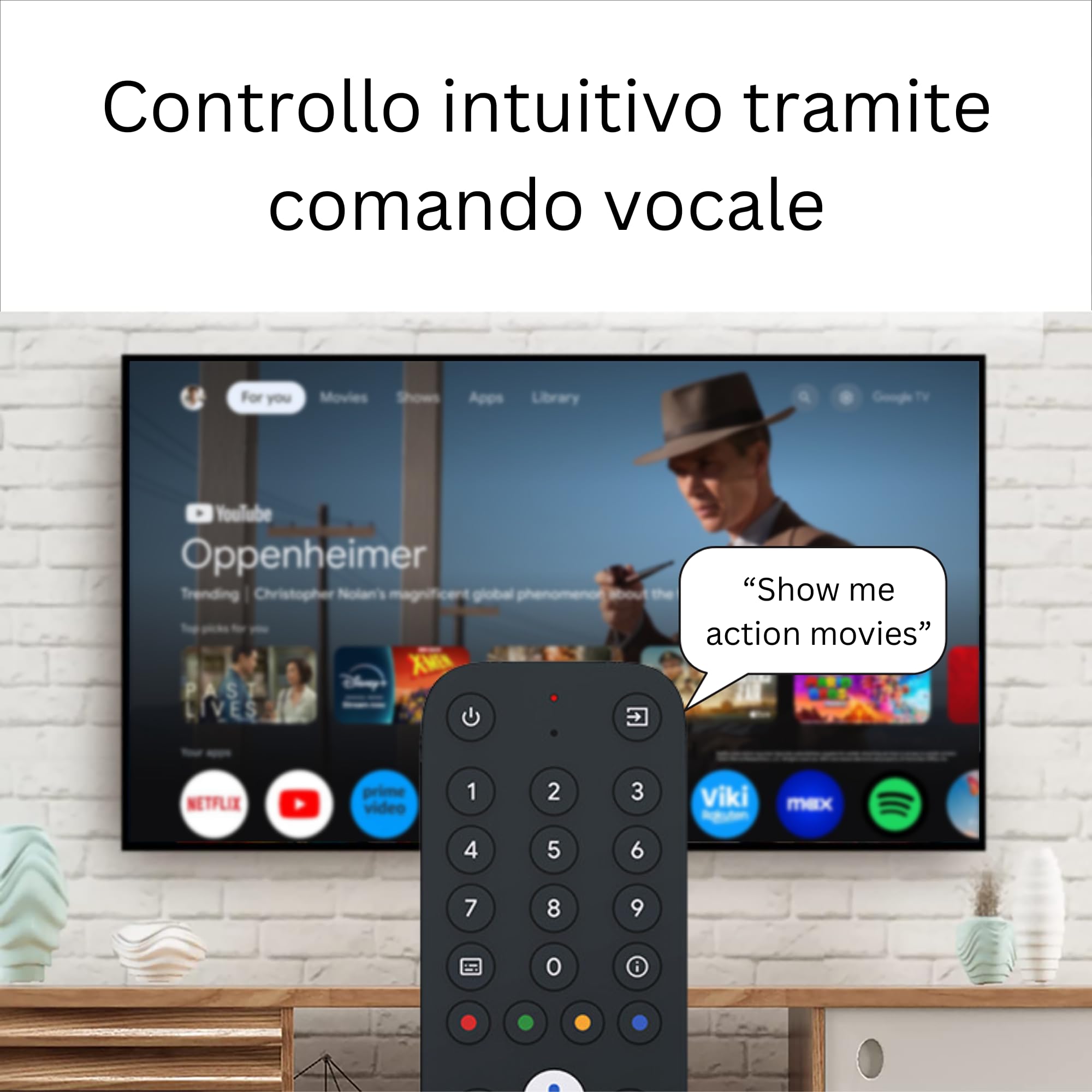 GX1 Box TV 4K - Google TV 14 [4GB RAM, 32GB ROM] Lettore Multimediale Smart TV, Supporta Netflix & Prime in 4K, AI-Upscaling, HDR10+, WiFi 6, LAN