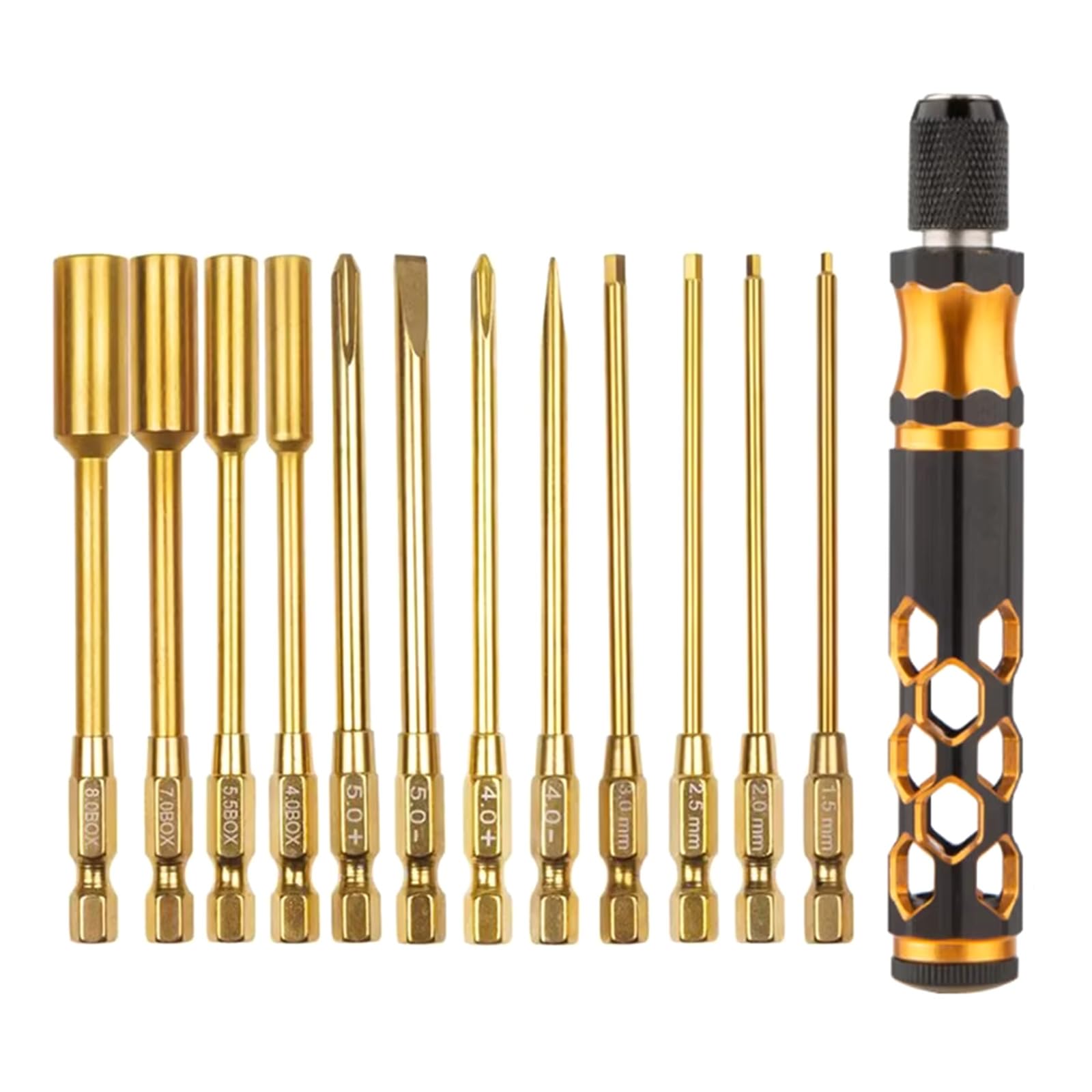 Yhaili 12 In 1 Hexagon Screw Driver Set Metal Hexagon Screwdriver Wrench Tool Set For Car Helicopter Fpv Screw Driver Fpv Helicopter Repair & Car Electronics Tool Accessories