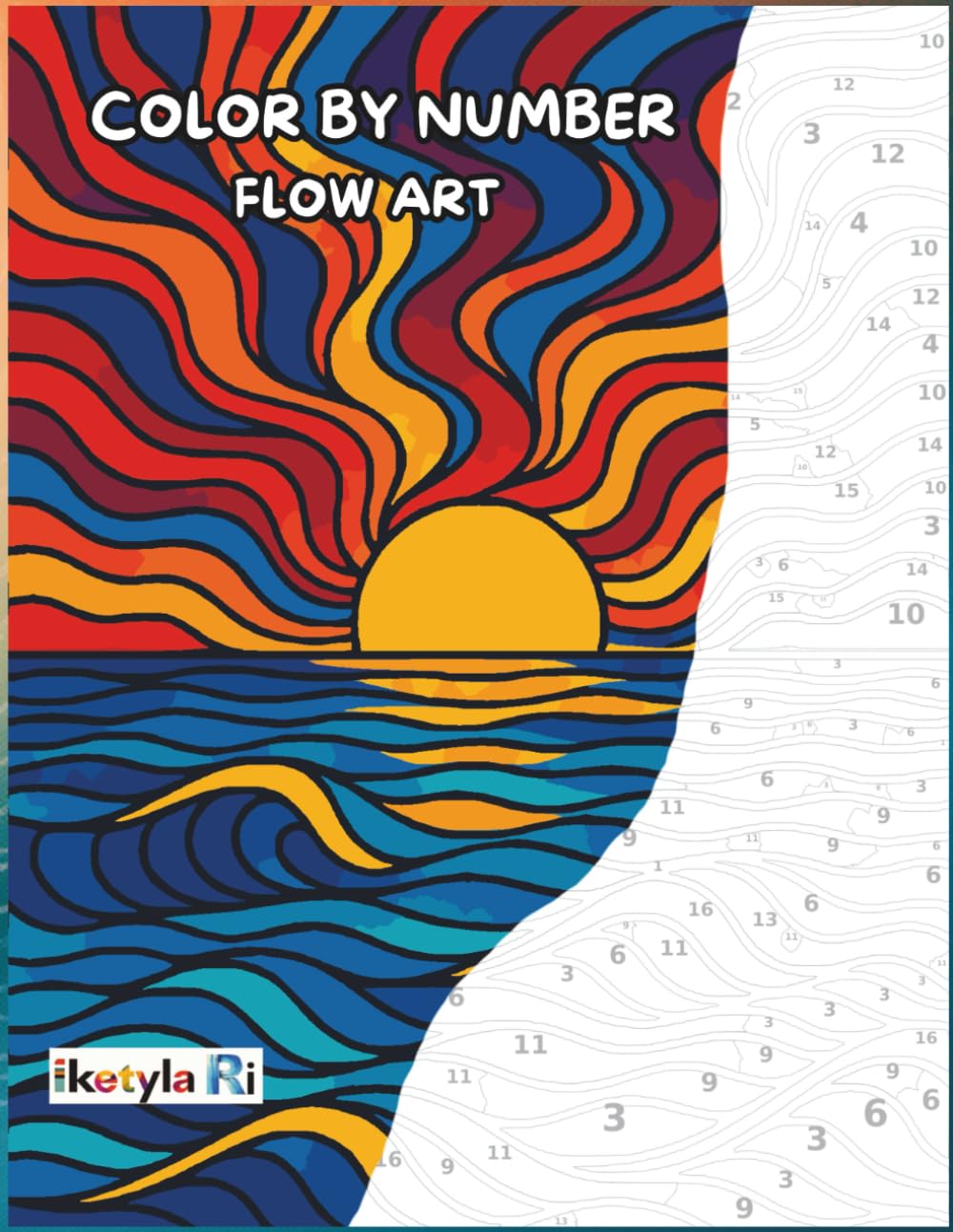 Color by Number, Flow Art Coloring Book: A Modern and Relaxing Artistic Experience for Adults
