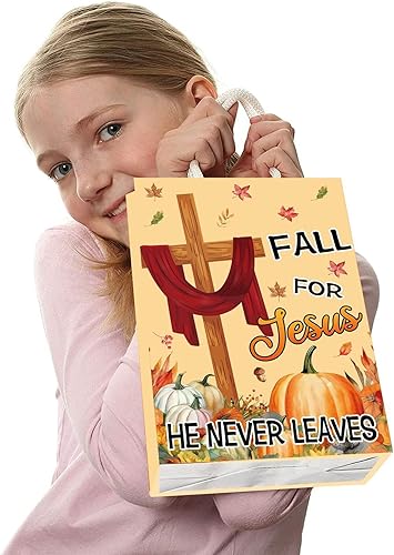 Miniatura 6 de 16 bolsas de fiesta de otoño para Jesús, bolsas de regalos de Acción de Gracias, regalos de fiesta de religión cristiana para otoño para Jesús