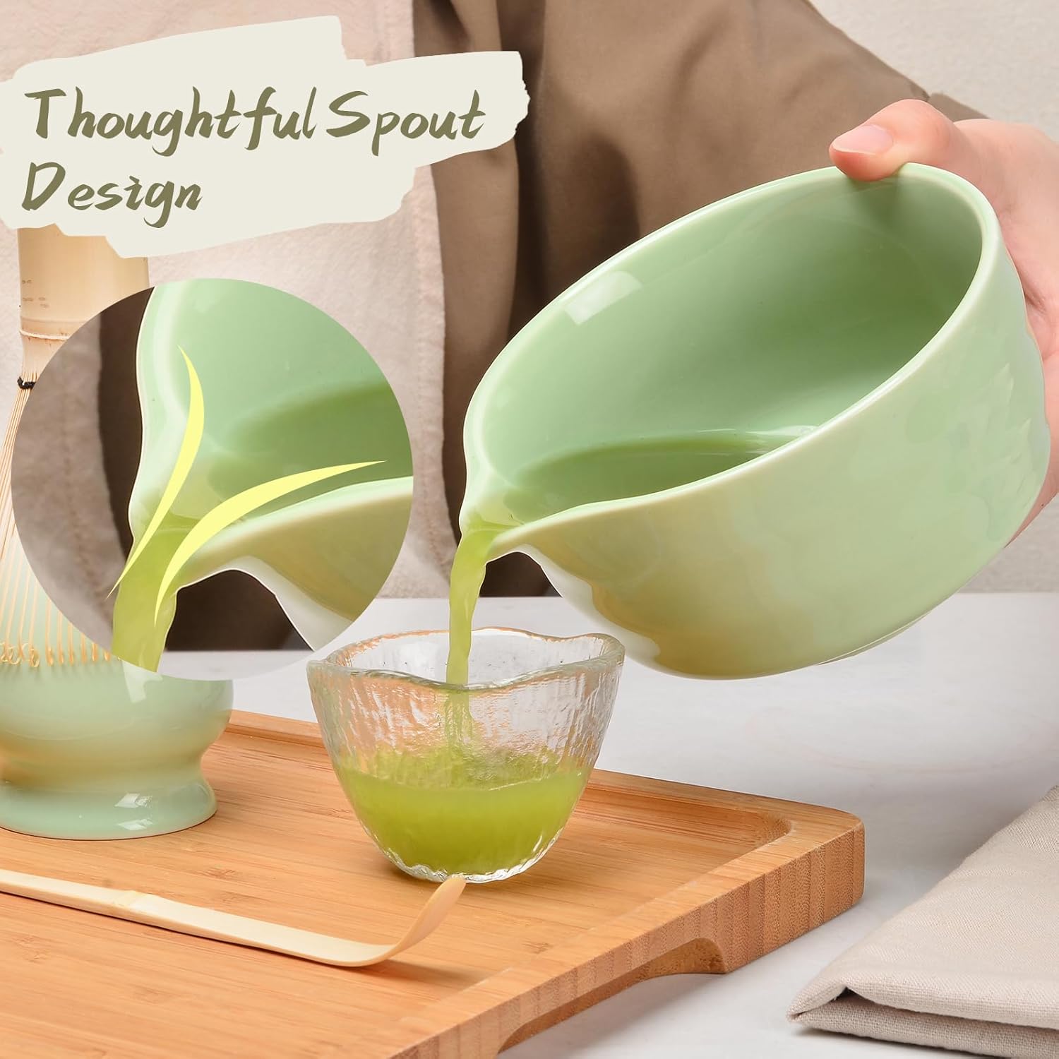 Authentic Japanese Matcha Ceremony Set - 17oz Traditional Chawan Bowl with Bamboo Whisk (Chasen), Scoop & Stand - Complete Starter Kit for Beginners, Christmas Thanksgiving Gift Idea