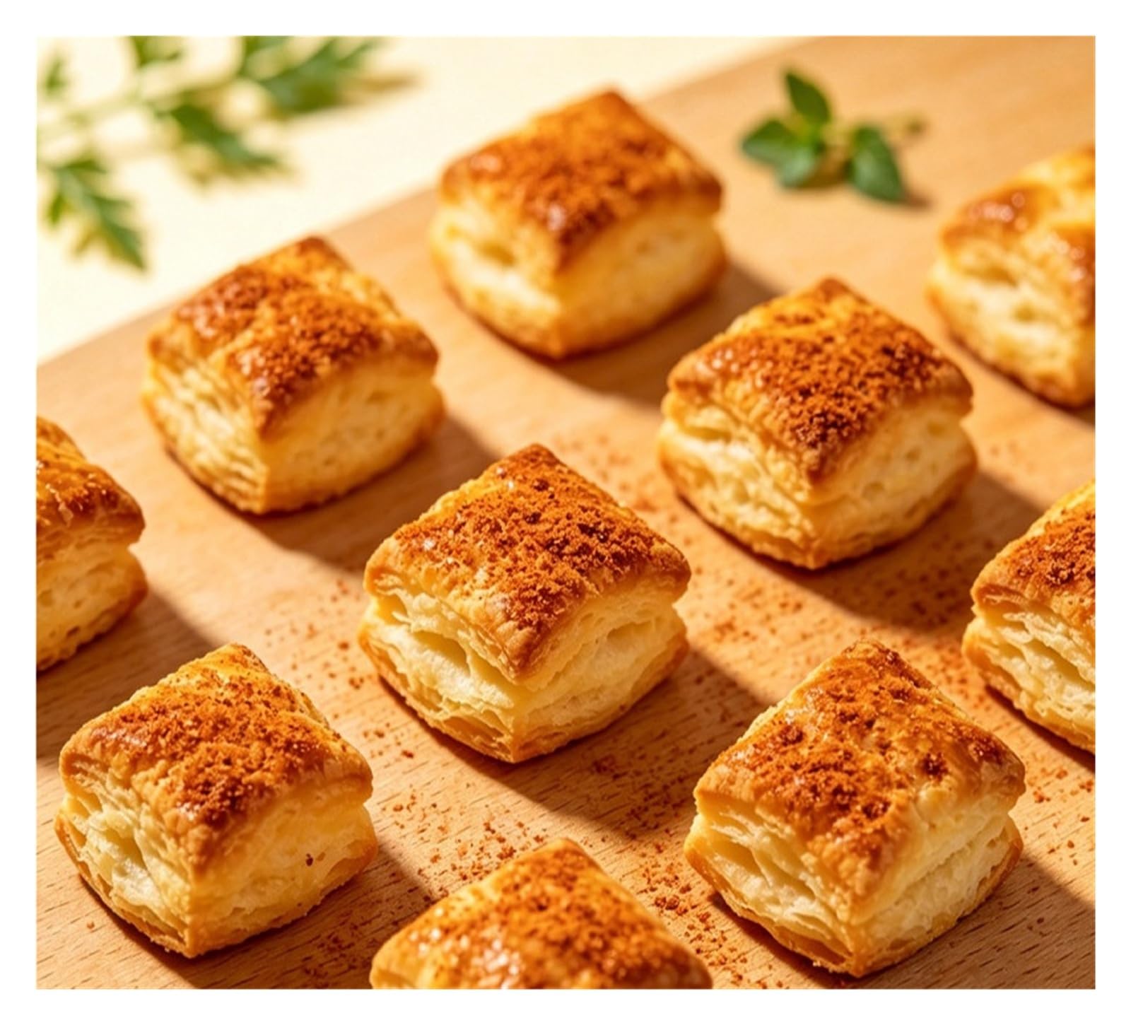 50 g de bocaditos de croissant de mantequilla, rico sabor tostado, una delicia crujiente del tamaño de un bocado(4bag)