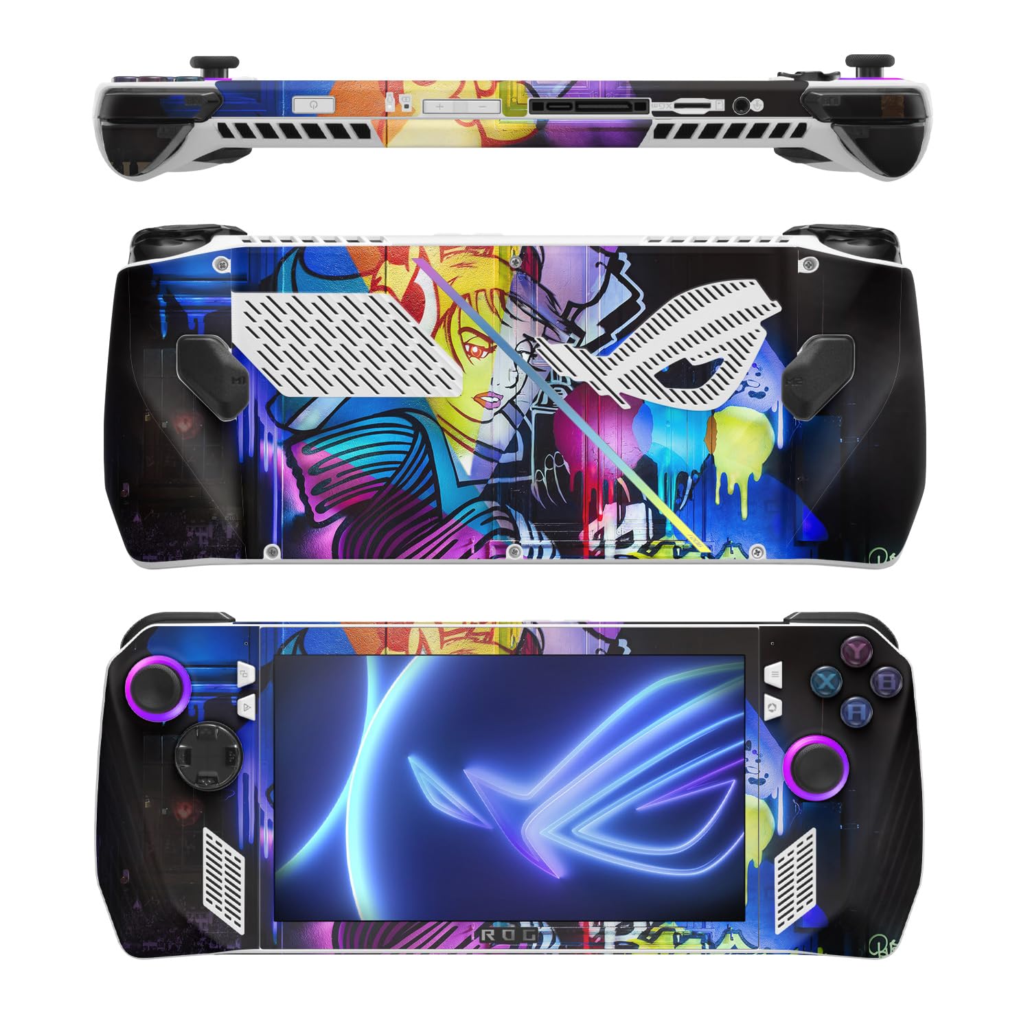 MightySkins Skin Compatible with Asus ROG Ally - Midnight Mischief | Protective, Durable, and Unique Vinyl Decal wrap Cover | Easy to Apply