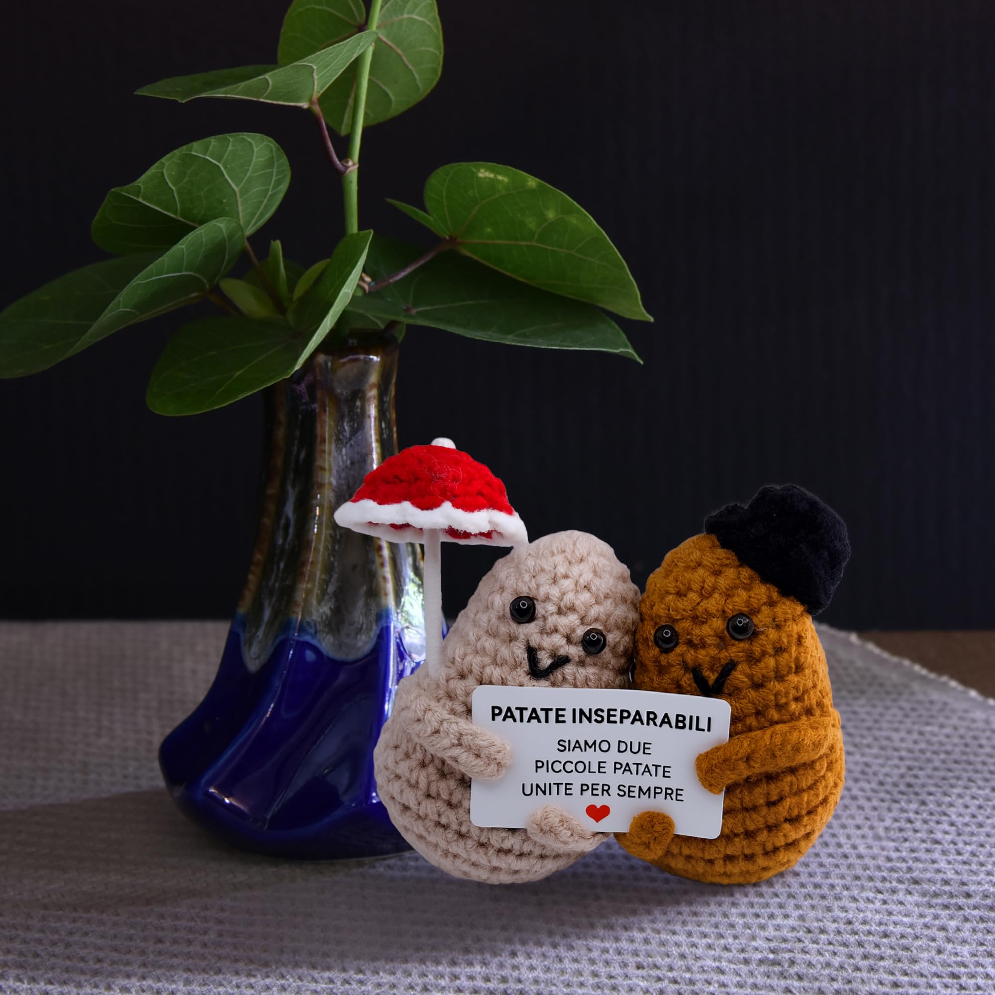 BigDaddy Patate Inseparabili - Peluche Patate Innamorate Unite per Sempre - Regali Coppia Originali - Perfetto per San Valentino, Anniversario Fidanzamento, Regalo Fidanzato e Fidanzata