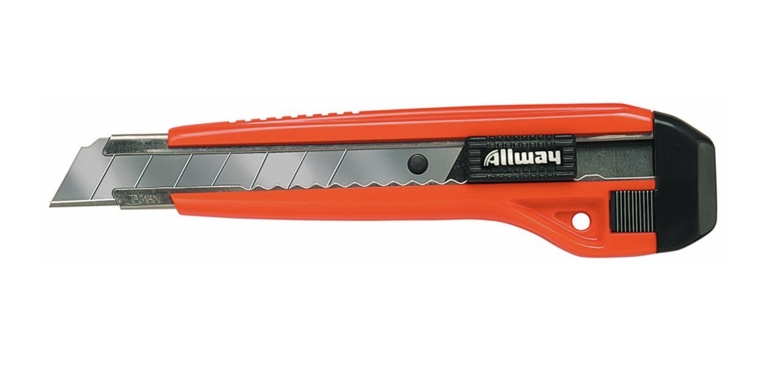 ALLWAY KS7 18mm Snap-Off Knife with Stainless Steel Track and 3 Blades