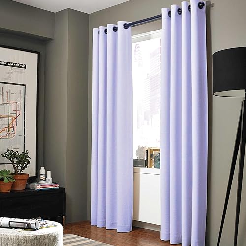 Miniatura 6 de Gorgeous Home Linen K92 - Panel de cortina de ventana sólido con ojales de bronce, forro de espuma de 3 capas, 100% opaco térmico, tratamiento de