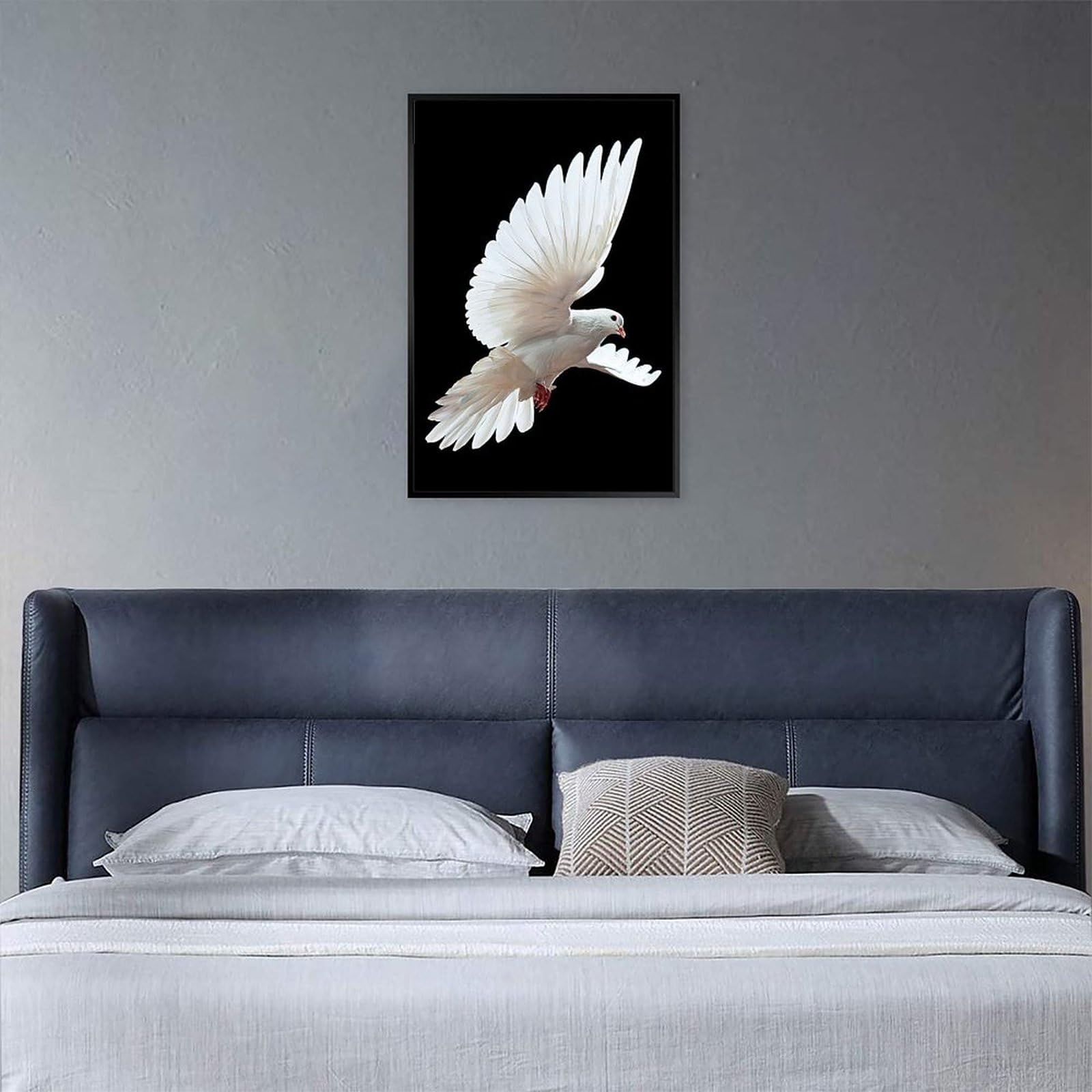 Amazon.co.jp: 絵画 飛んでいる白い鳩インテリア 絵画 ポスター