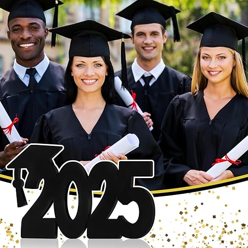 Miniatura 6 de Vercraft Decoraciones de graduación de la clase de 2024 de 16 x 10.4 pulgadas, accesorios de fotos de graduación de madera 2024, cartel de