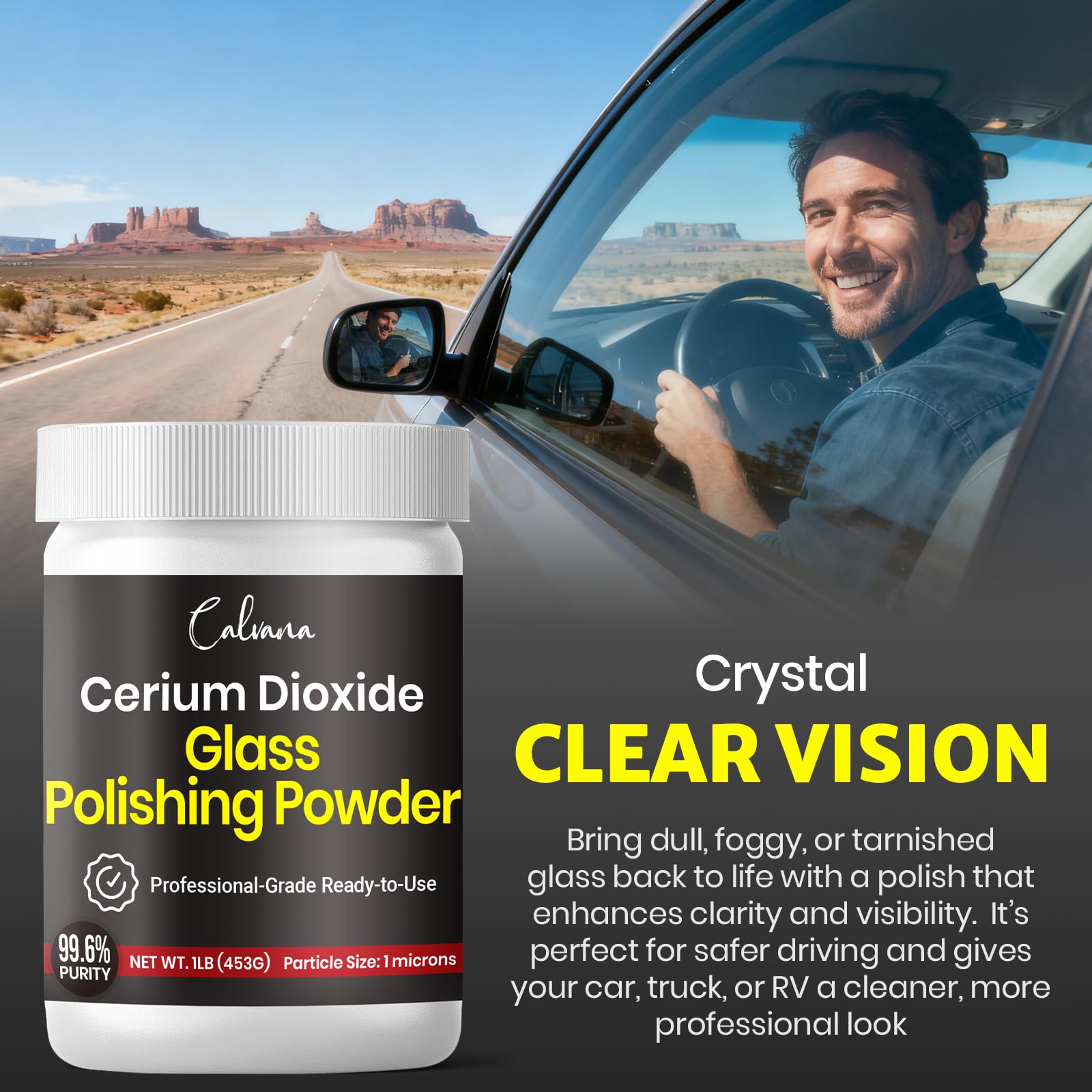 Cerium Oxide Glass Polish - Restore Car Windows -4